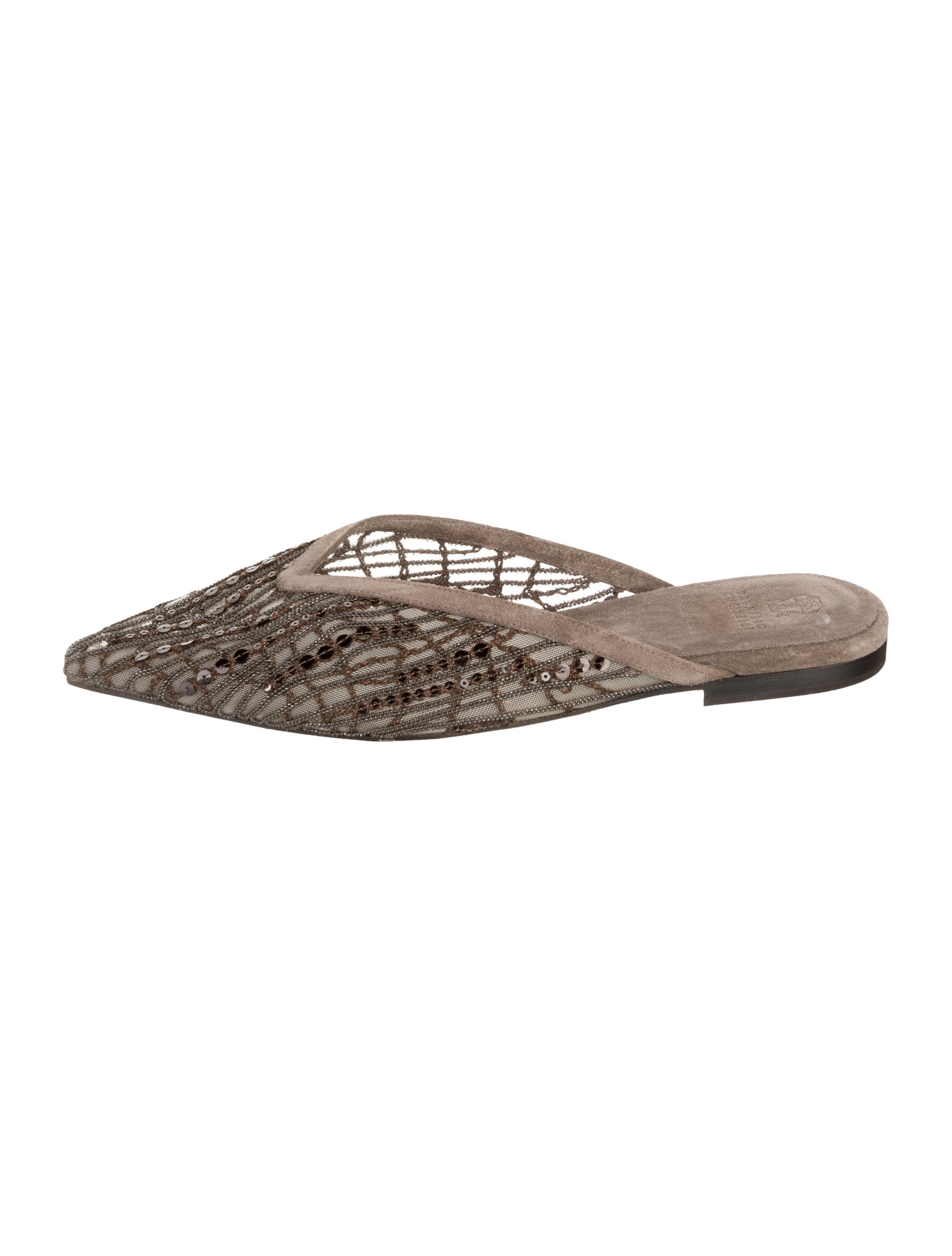 Brunello Cucinelli Suede Printed Mules
