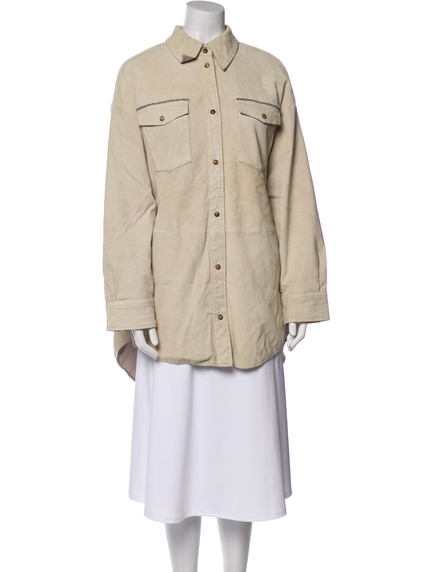 Brunello Cucinelli Leather Utility Jacket