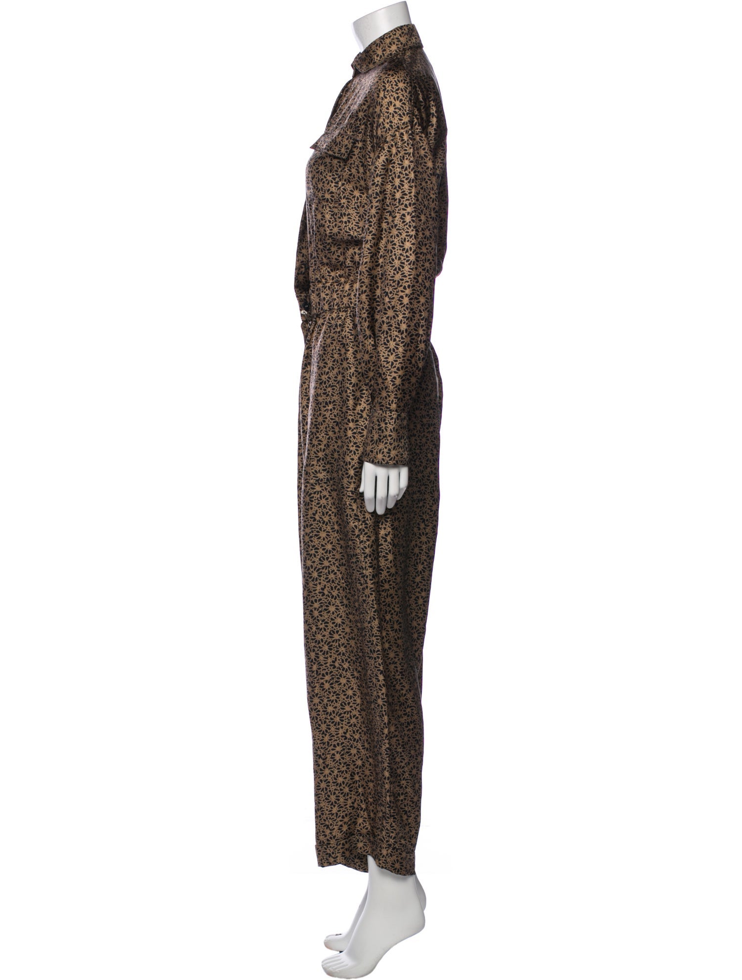 Brunello Cucinelli Silk Printed Jumpsuit