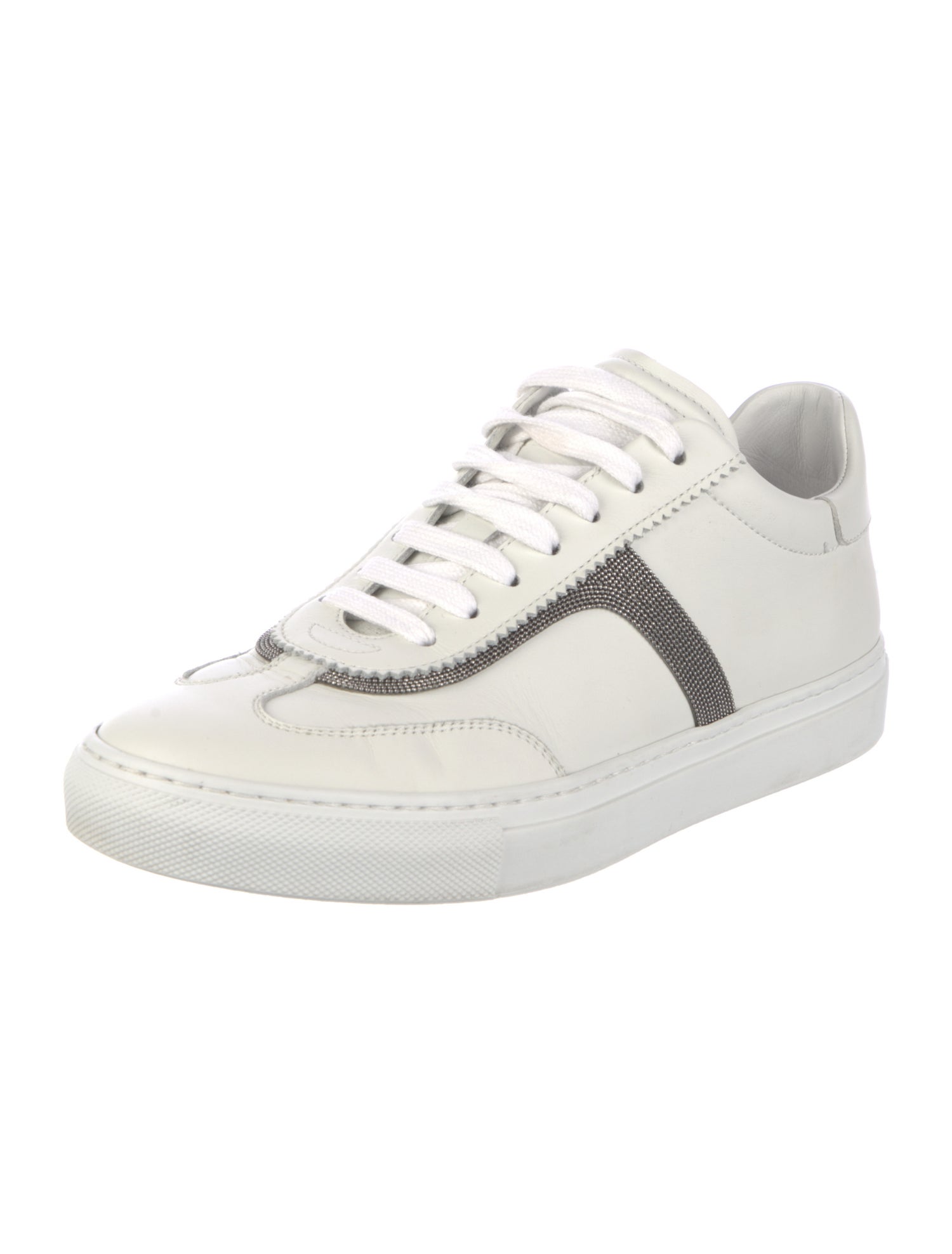 Brunello Cucinelli Monili Leather Sneakers