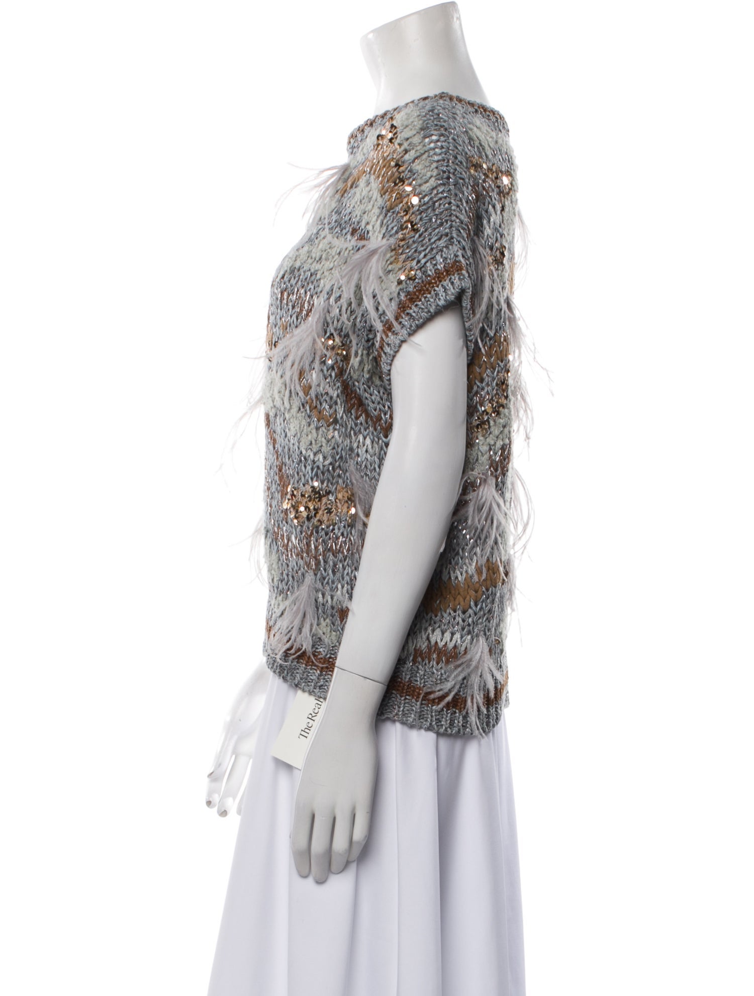 Brunello Cucinelli Striped Bateau Neckline Sweater