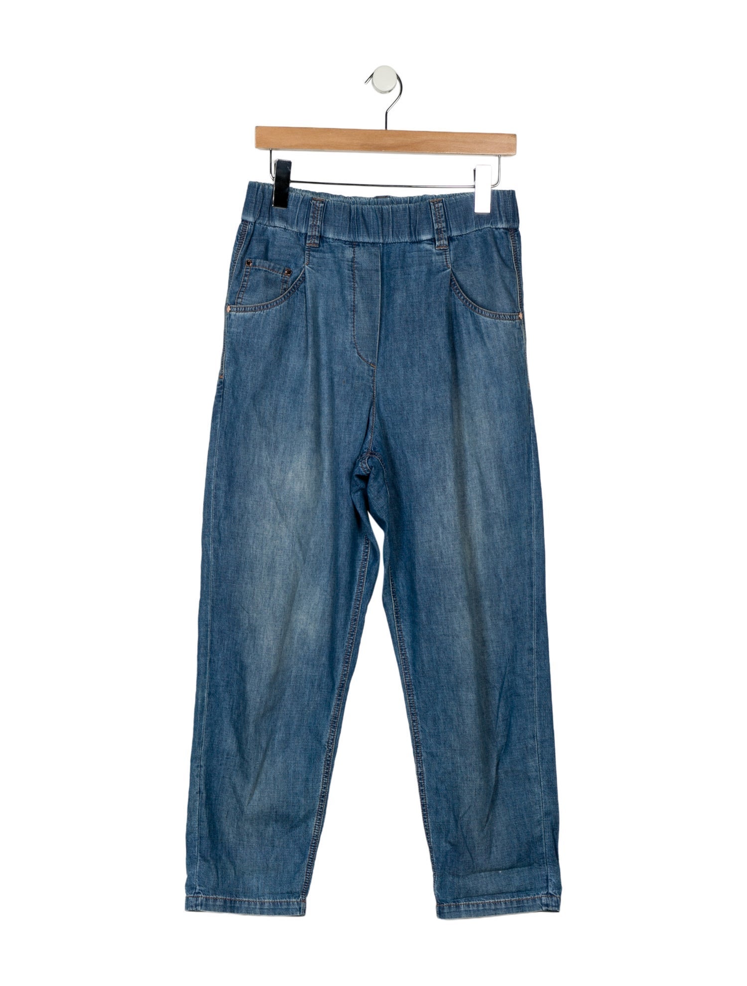 Brunello Cucinelli High-Rise Straight Leg Jeans
