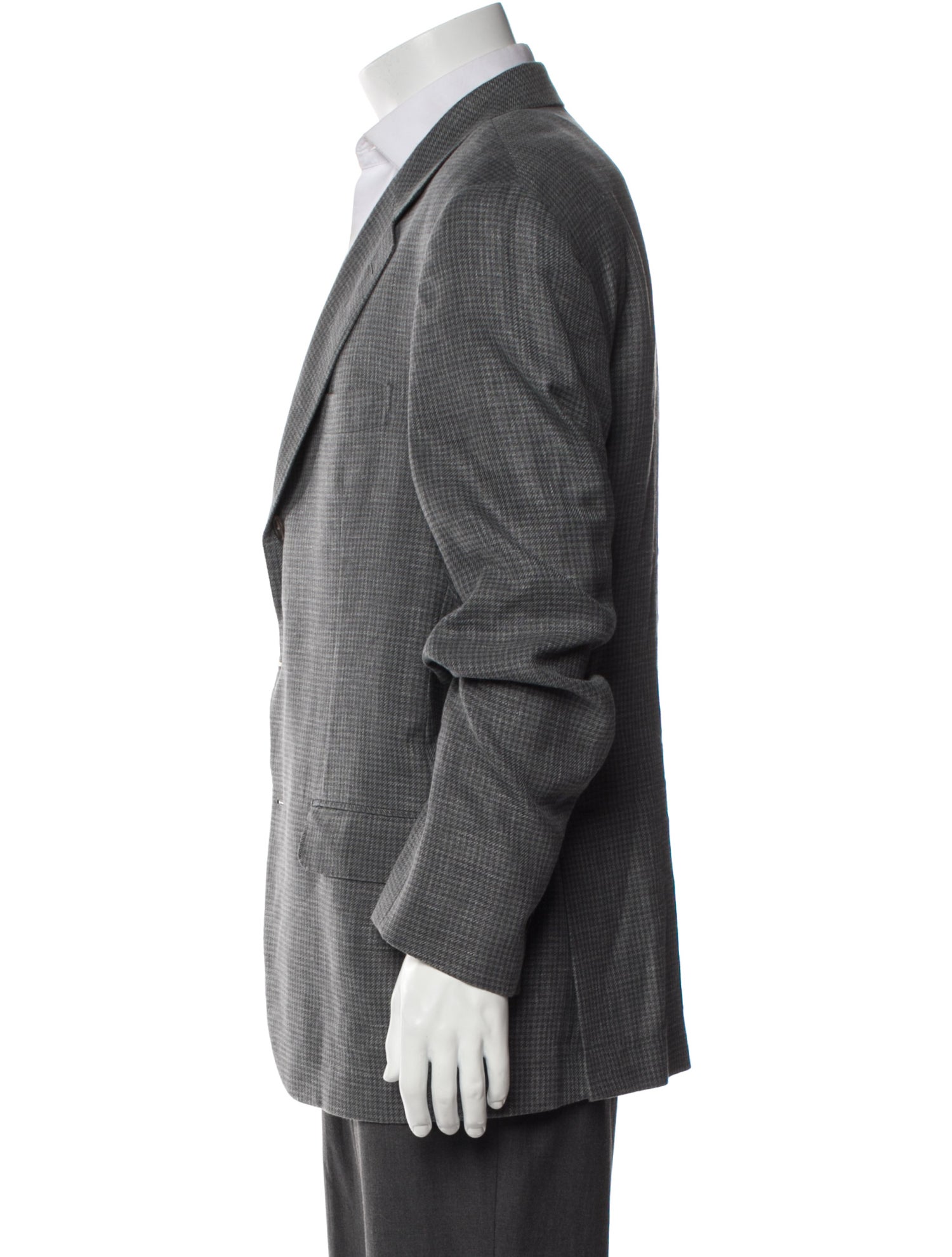 Brunello Cucinelli Linen Plaid Print Blazer