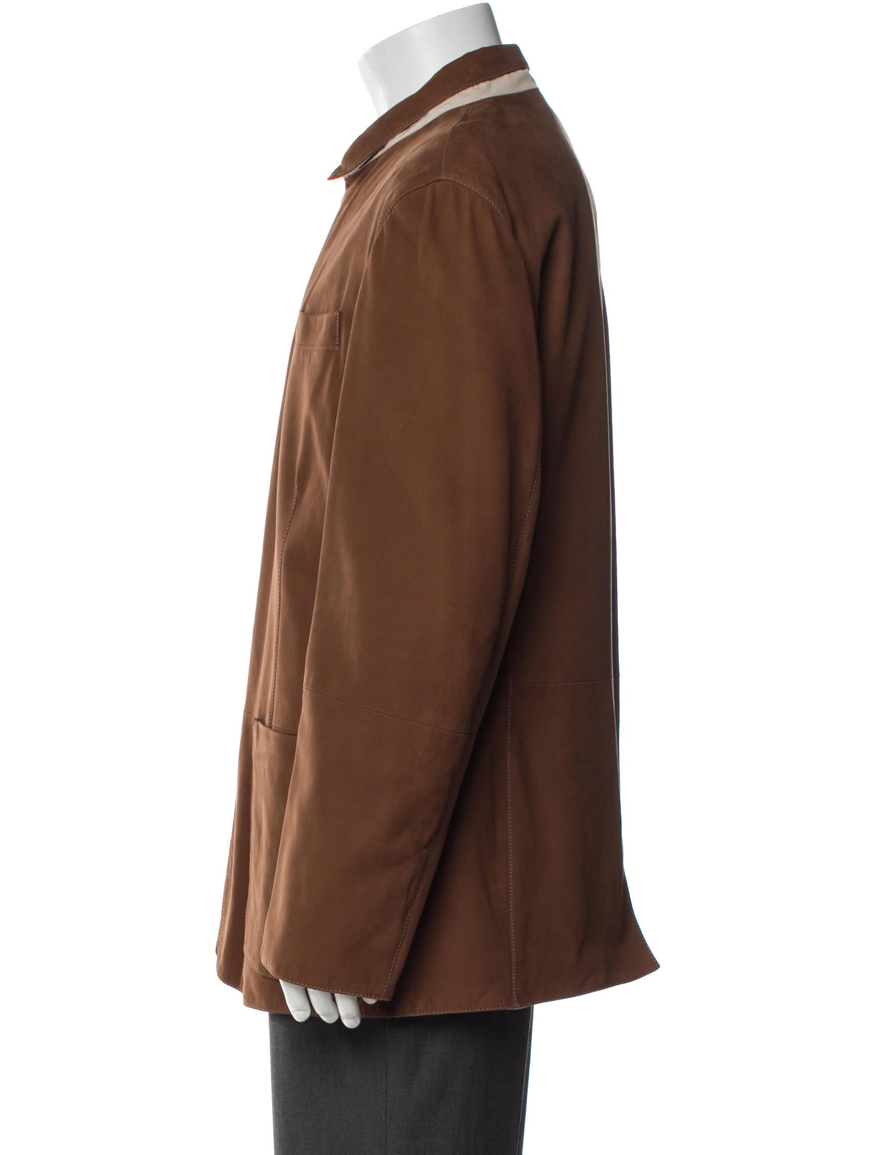 Brunello Cucinelli Leather Utility Jacket