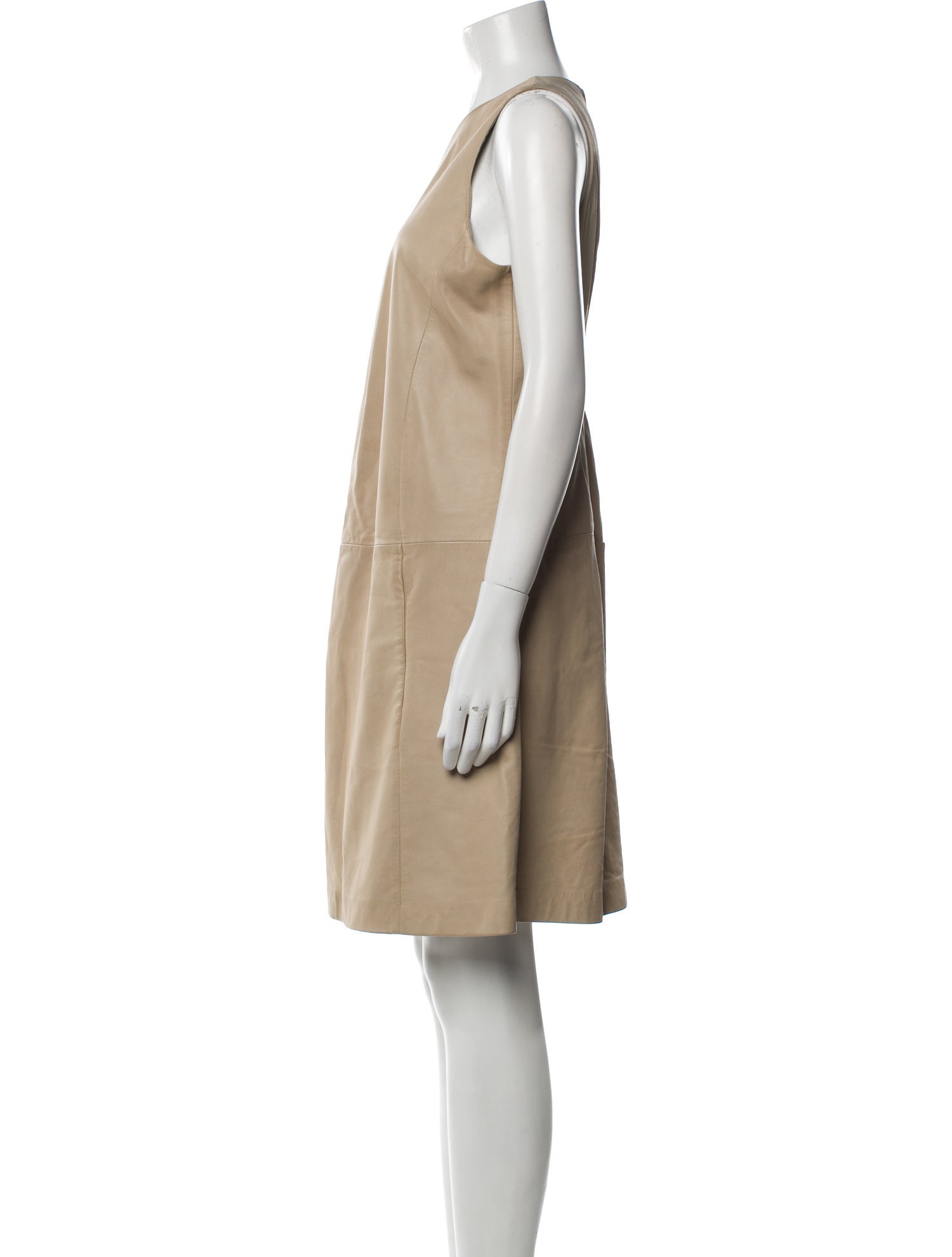 Brunello Cucinelli Leather Mini Dress