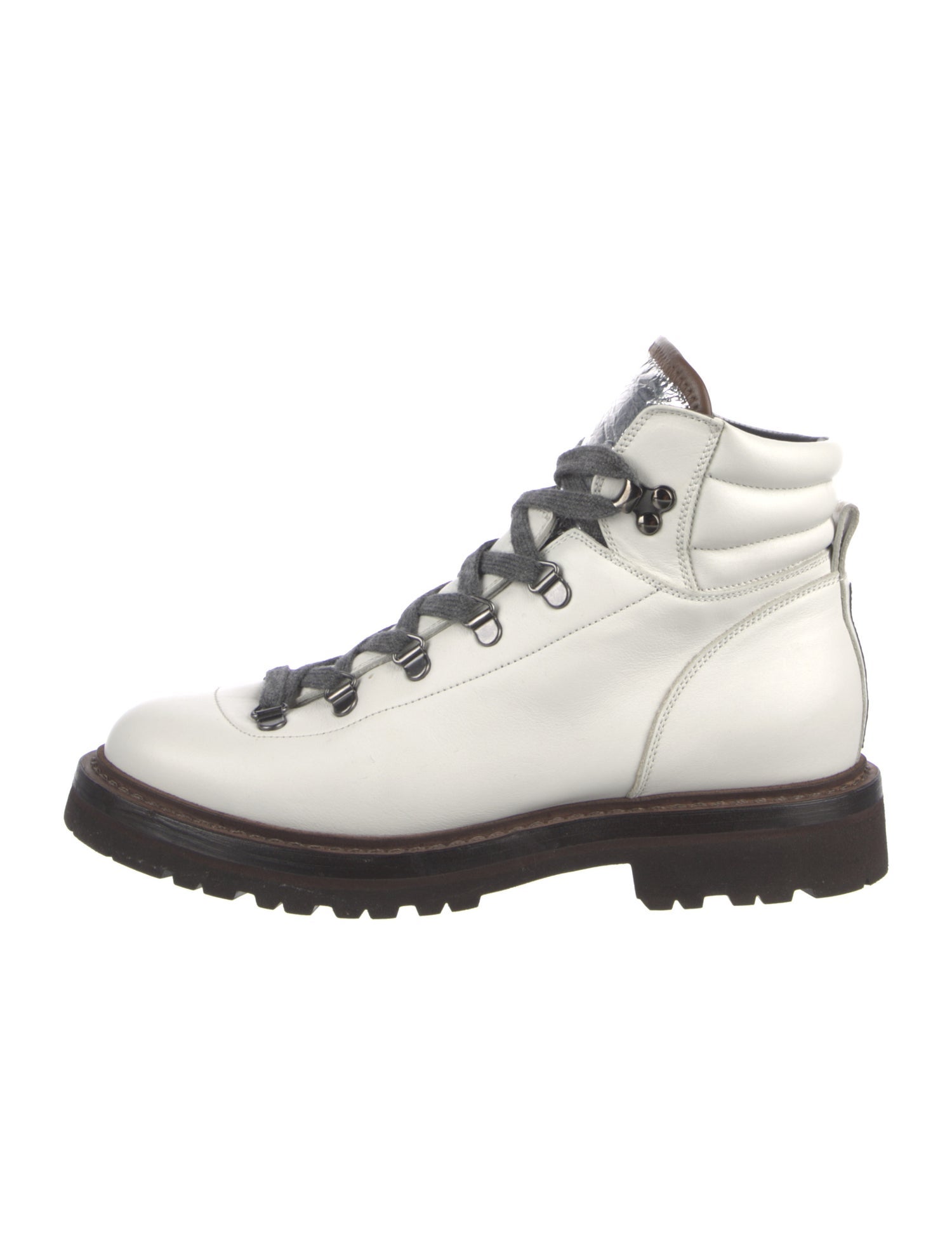 Brunello Cucinelli Leather Combat Boots
