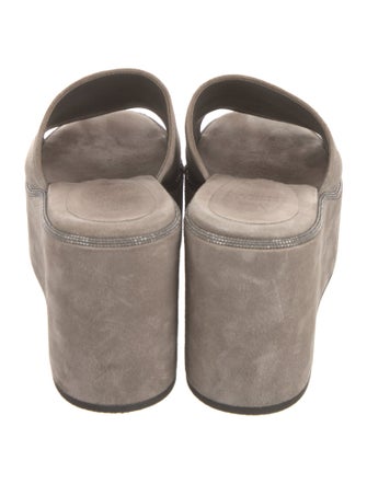 Brunello Cucinelli Monili Suede Slides