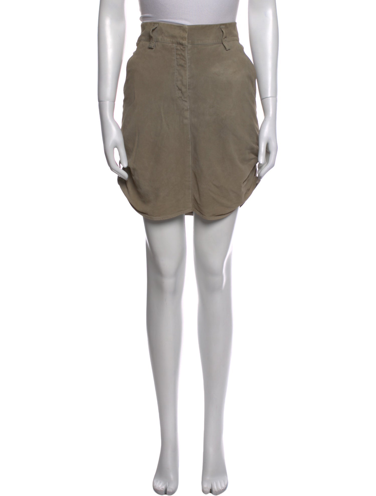 Brunello Cucinelli Leather Mini Skirt