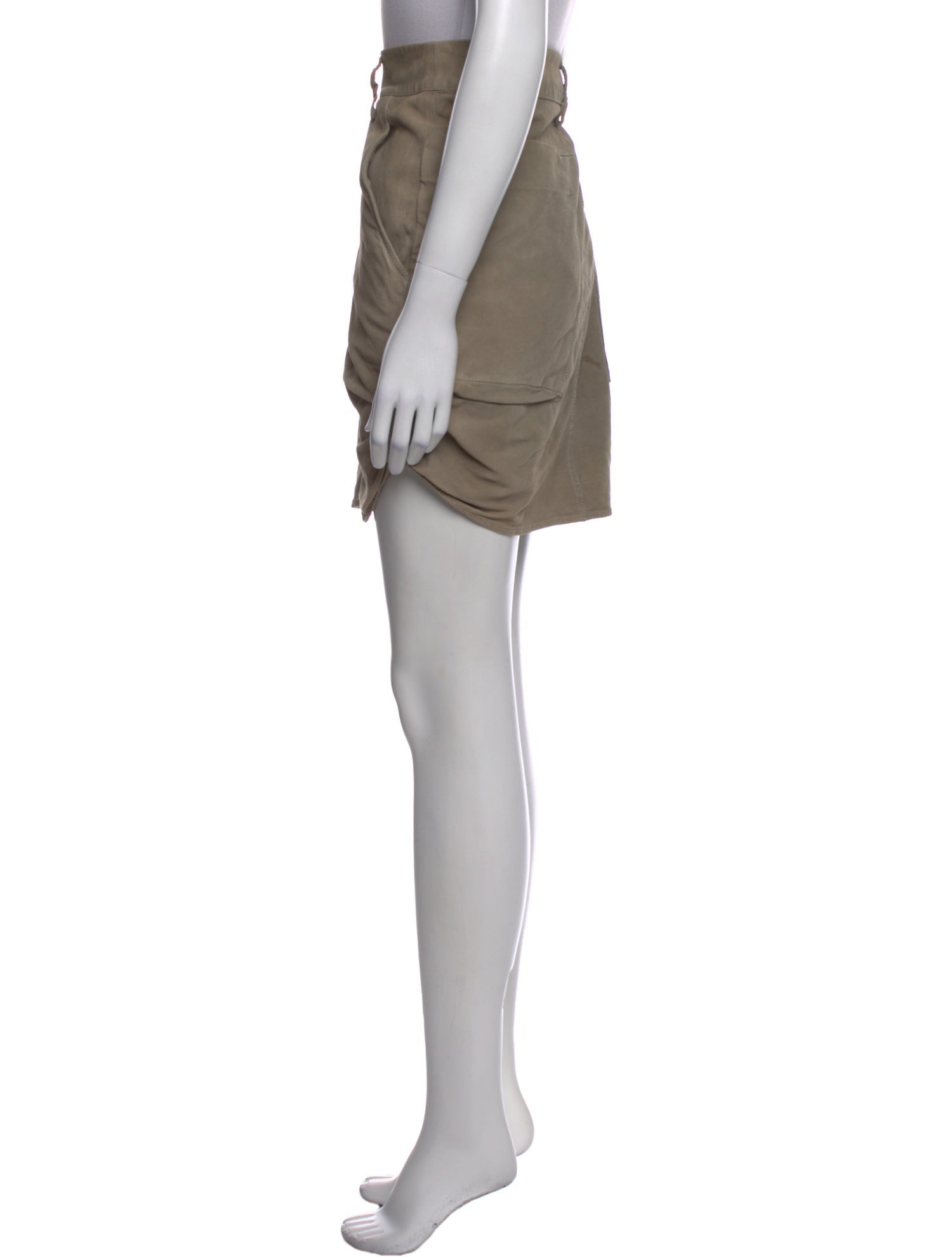 Brunello Cucinelli Leather Mini Skirt