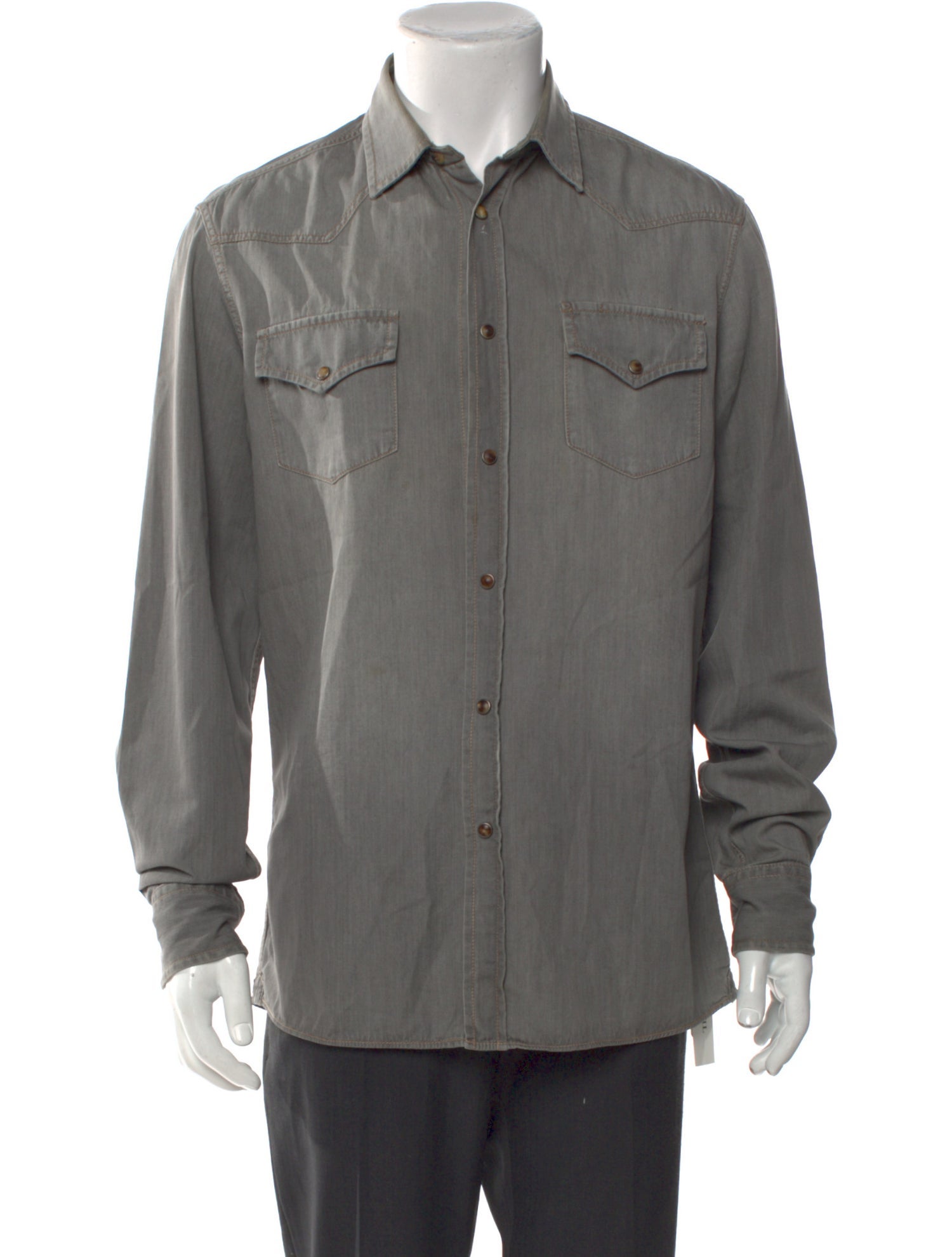 Brunello Cucinelli Long Sleeve Western Shirt