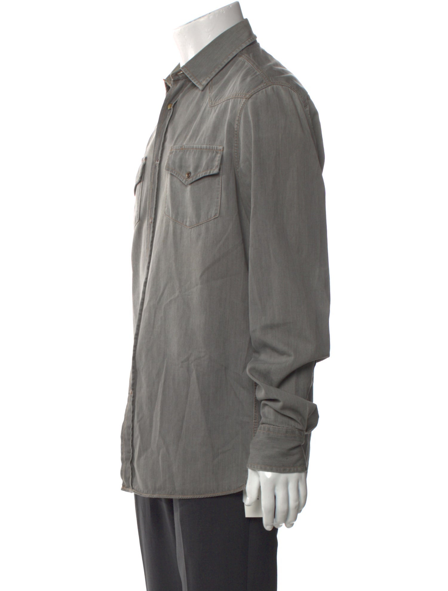 Brunello Cucinelli Long Sleeve Western Shirt