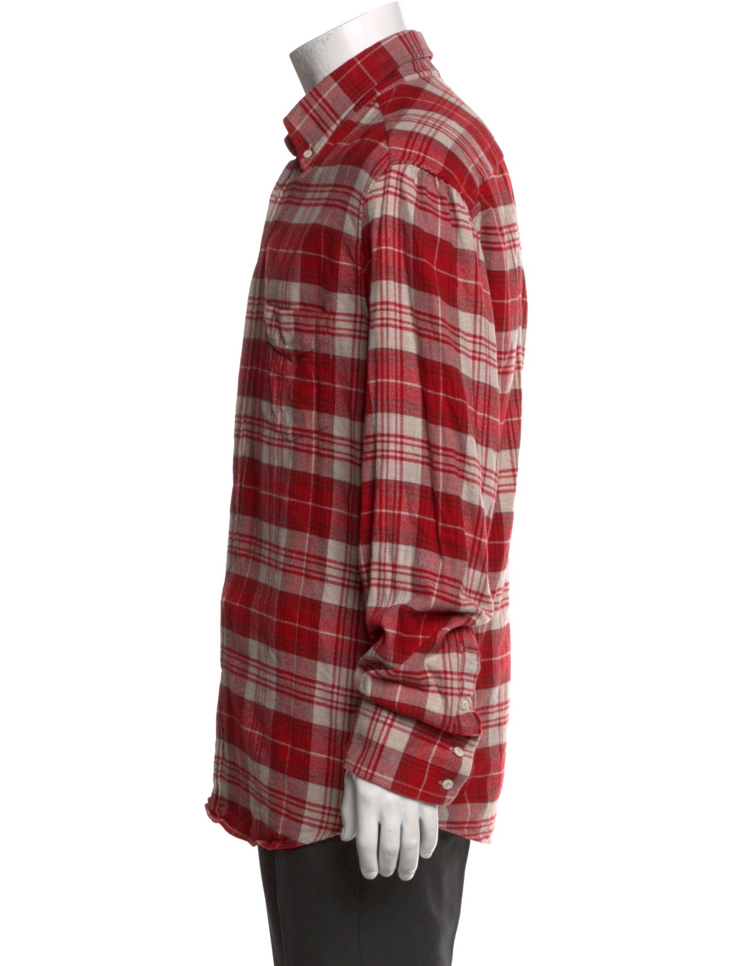 Brunello Cucinelli Plaid Print Long Sleeve Shirt