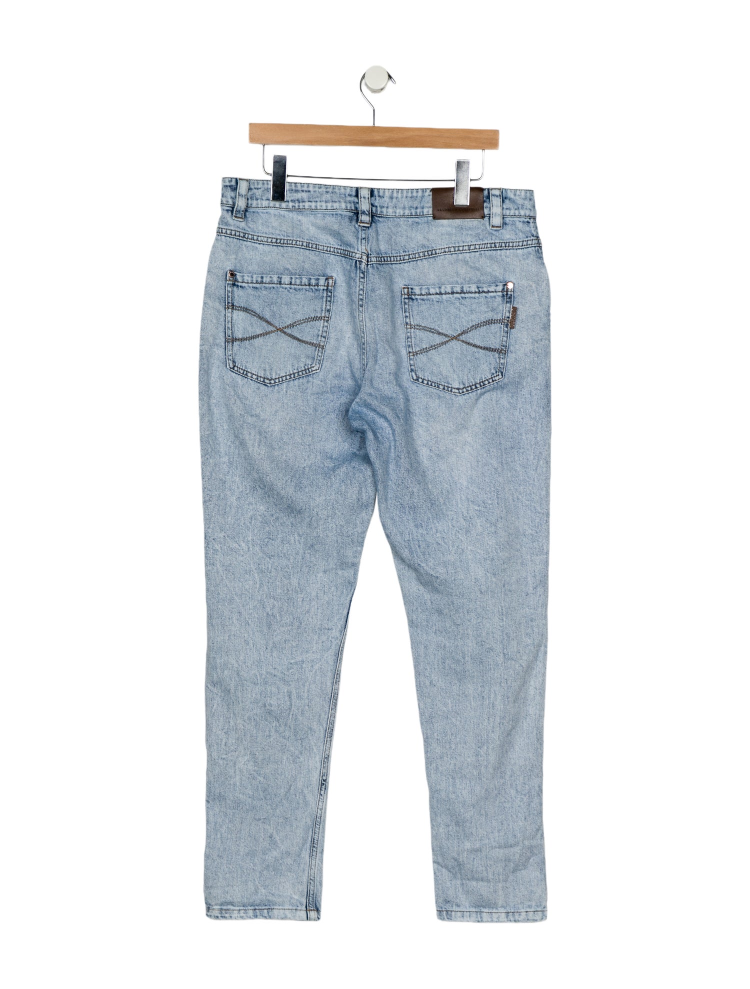 Brunello Cucinelli High-Rise Straight Leg Jeans