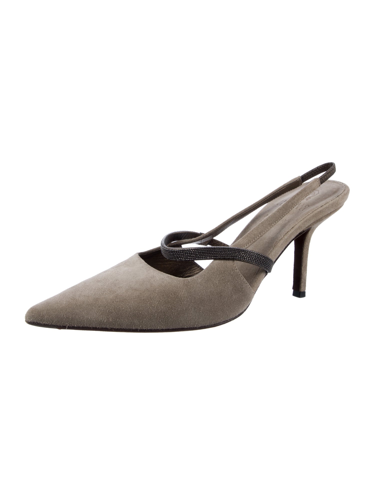 Brunello Cucinelli Suede Slingback Pumps