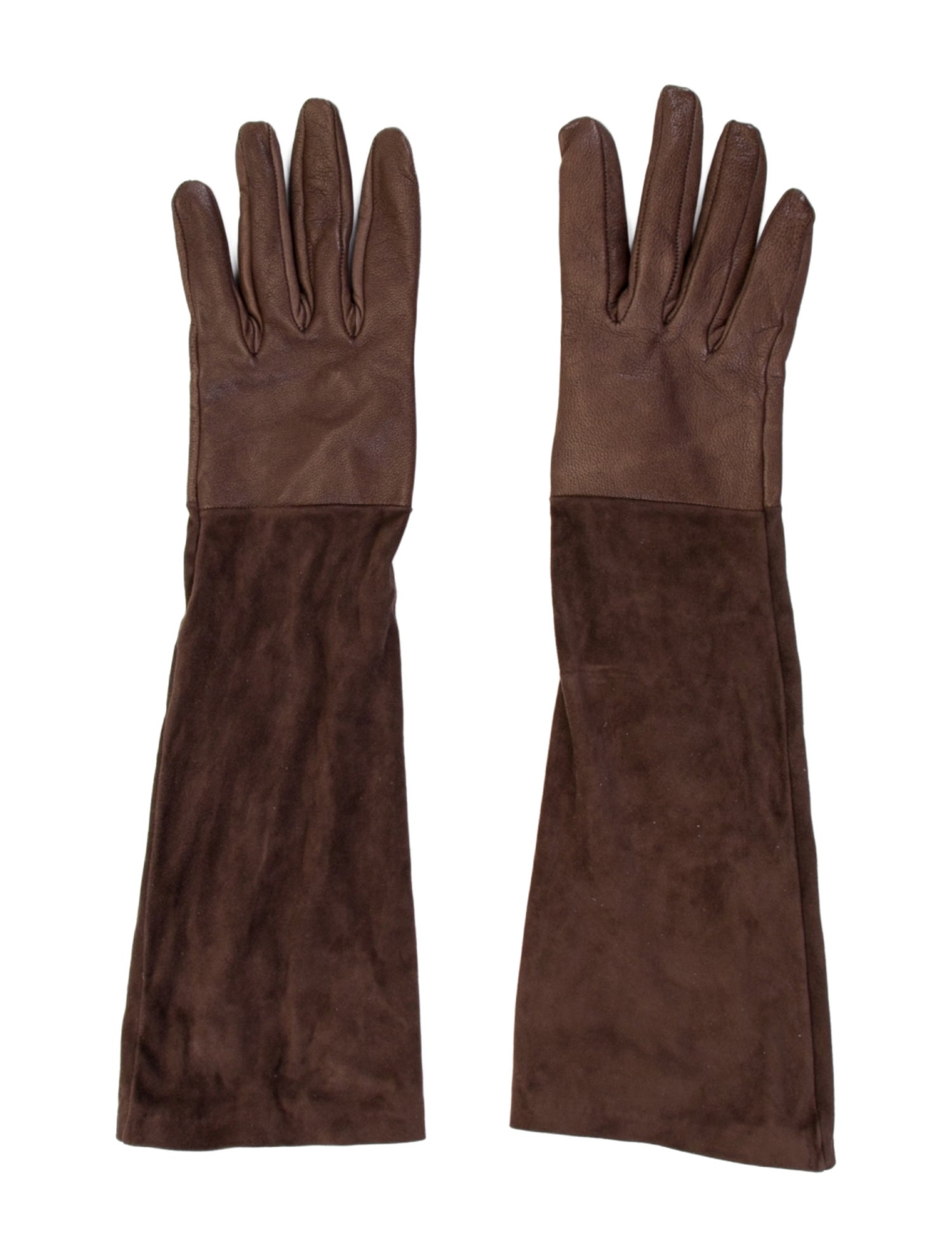 Brunello Cucinelli Leather Long Gloves