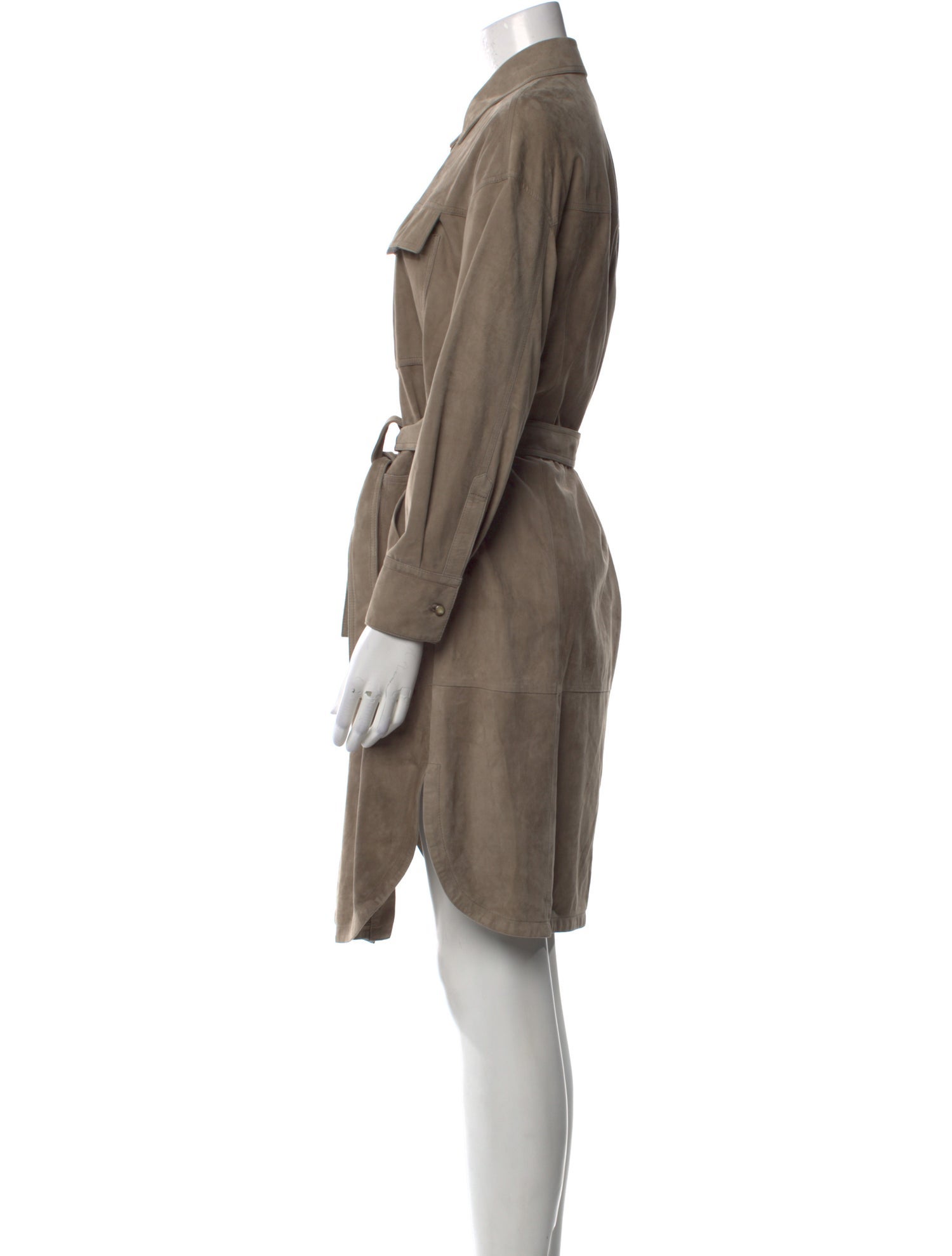 Brunello Cucinelli Leather Knee-Length Dress