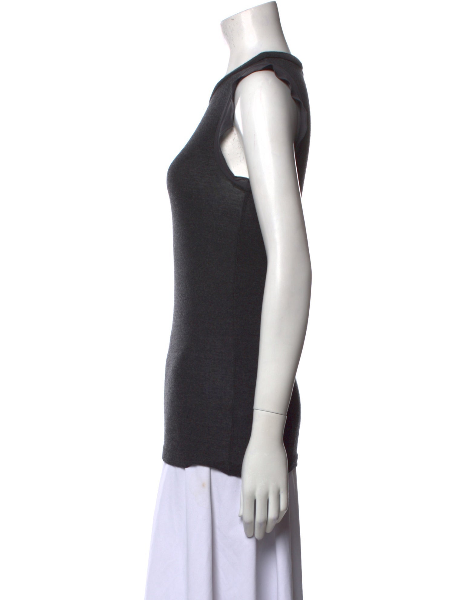 Brunello Cucinelli Crew Neck Sleeveless Top