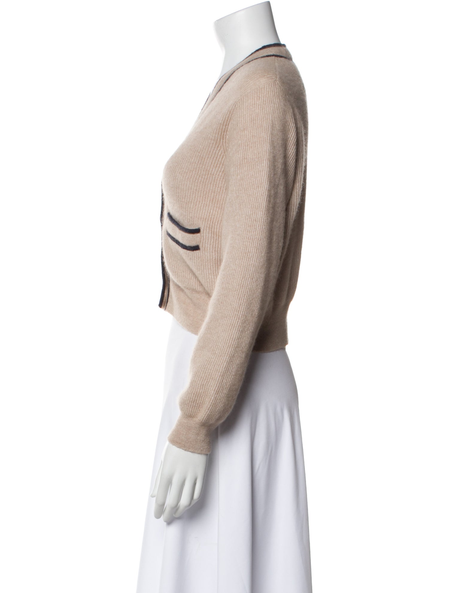 Brunello Cucinelli Striped V-Neck Sweater