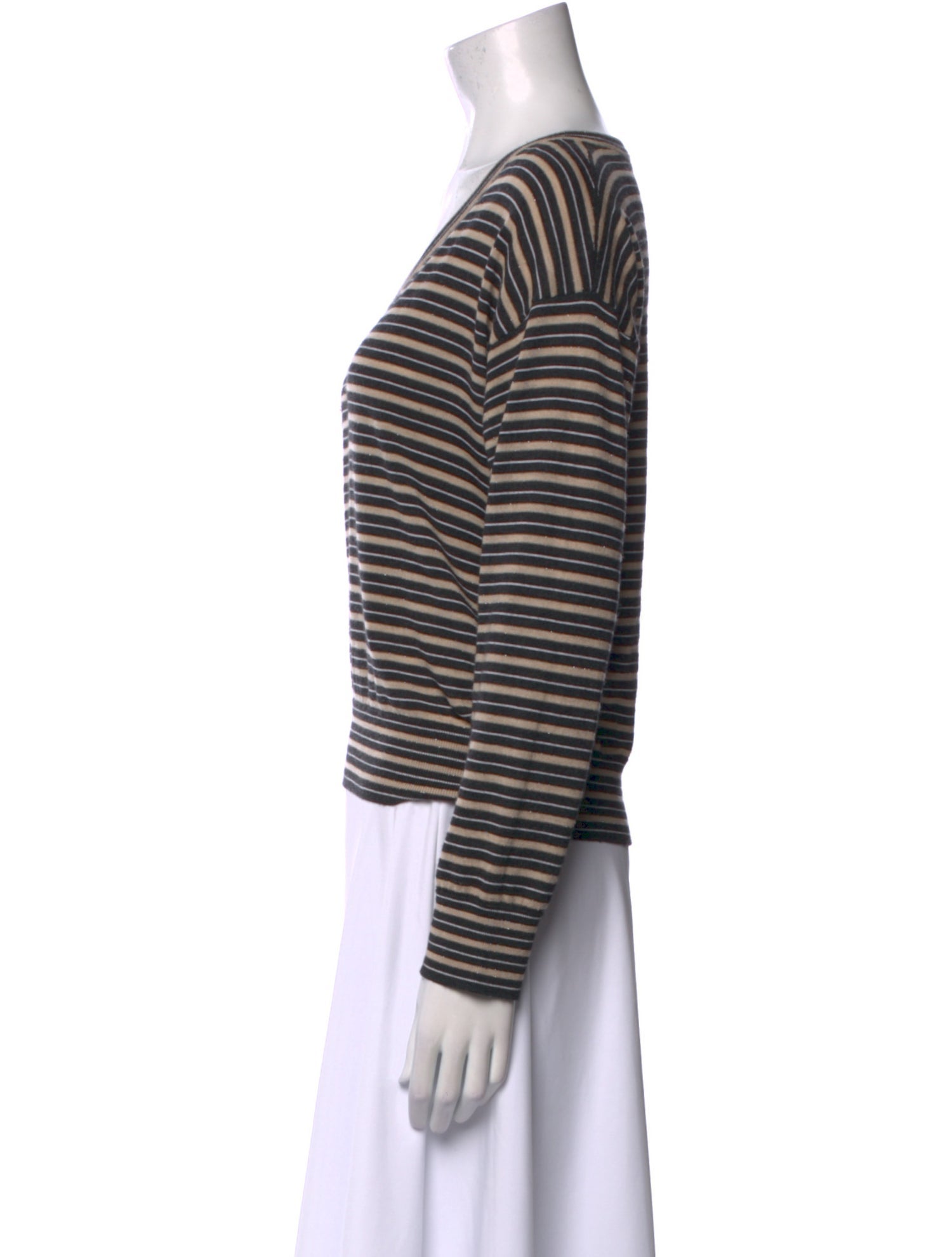 Brunello Cucinelli Virgin Wool Striped T-Shirt