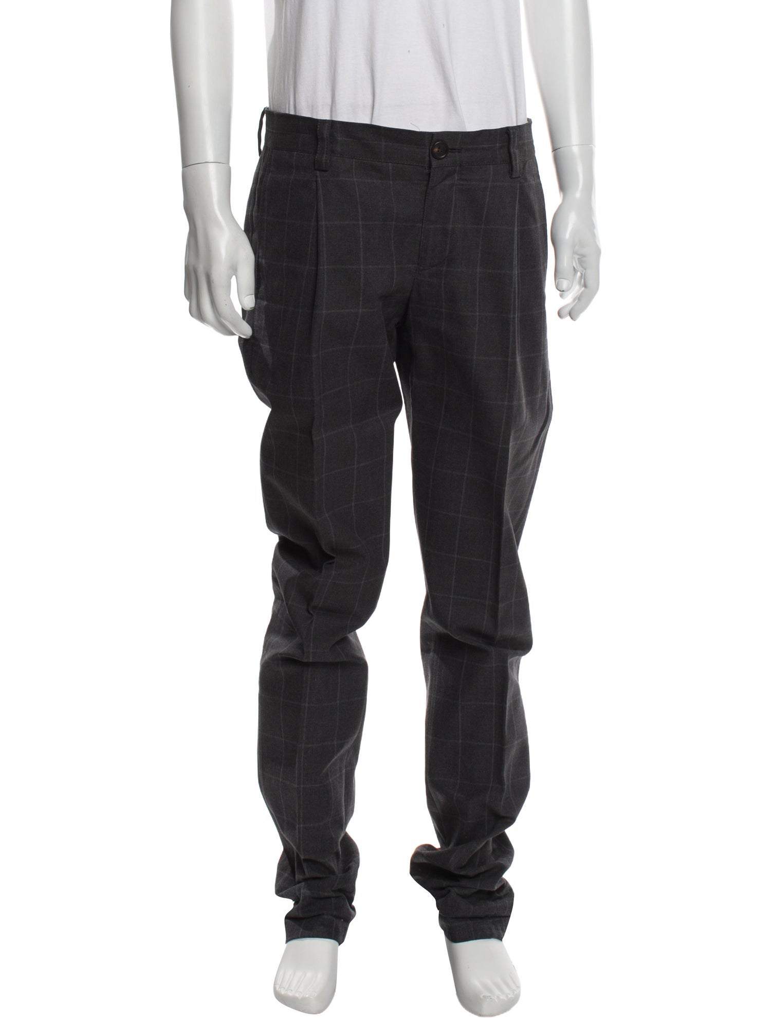 Brunello Cucinelli Plaid Print Cargo Pants