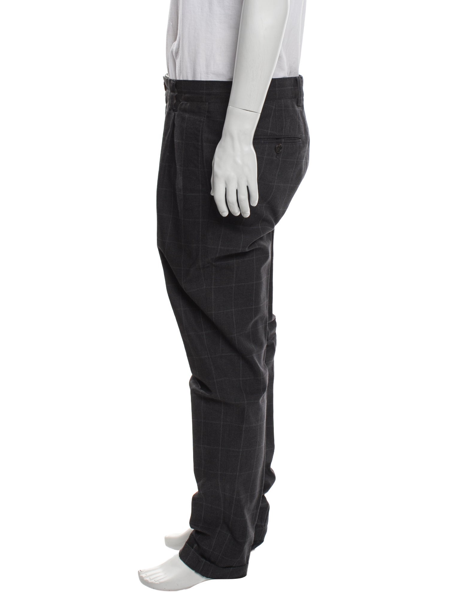 Brunello Cucinelli Plaid Print Cargo Pants