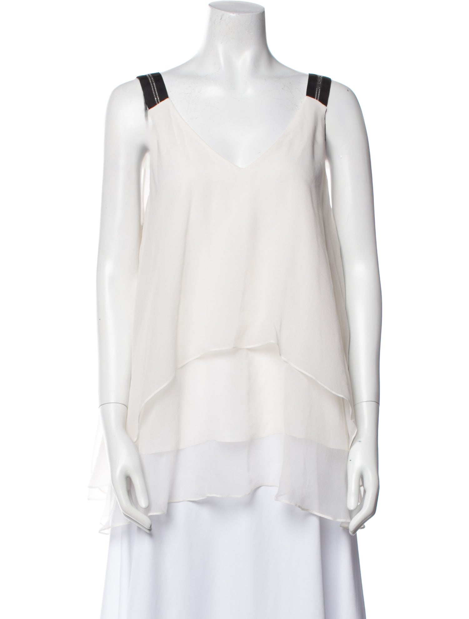 Brunello Cucinelli V-Neck Sleeveless Blouse