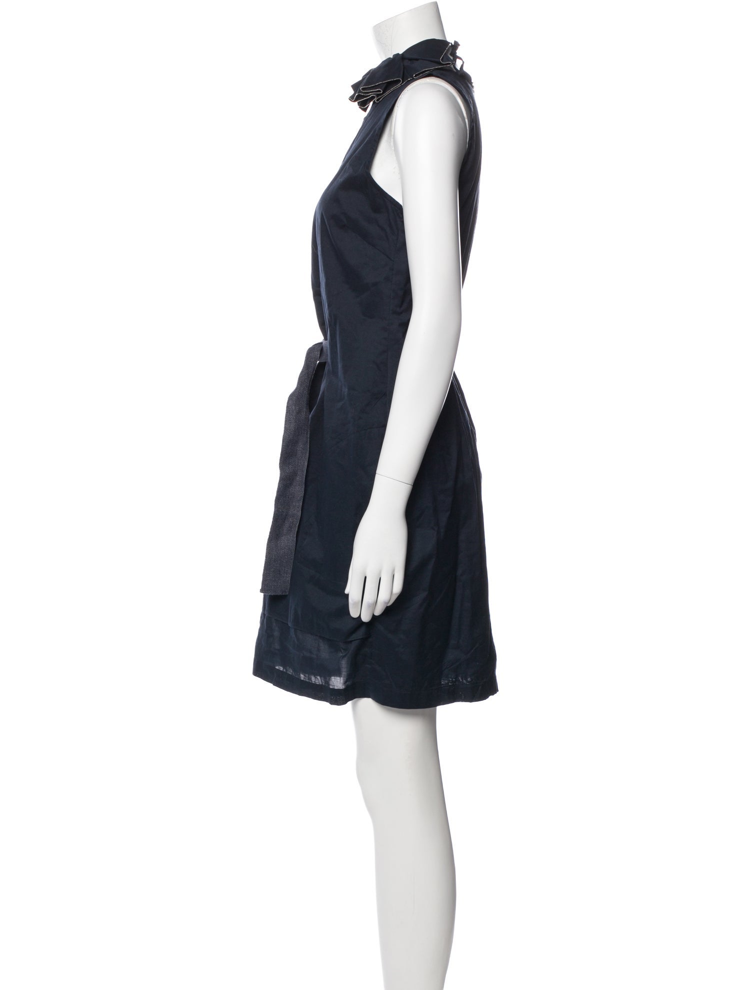 Brunello Cucinelli Mock Neck Mini Dress