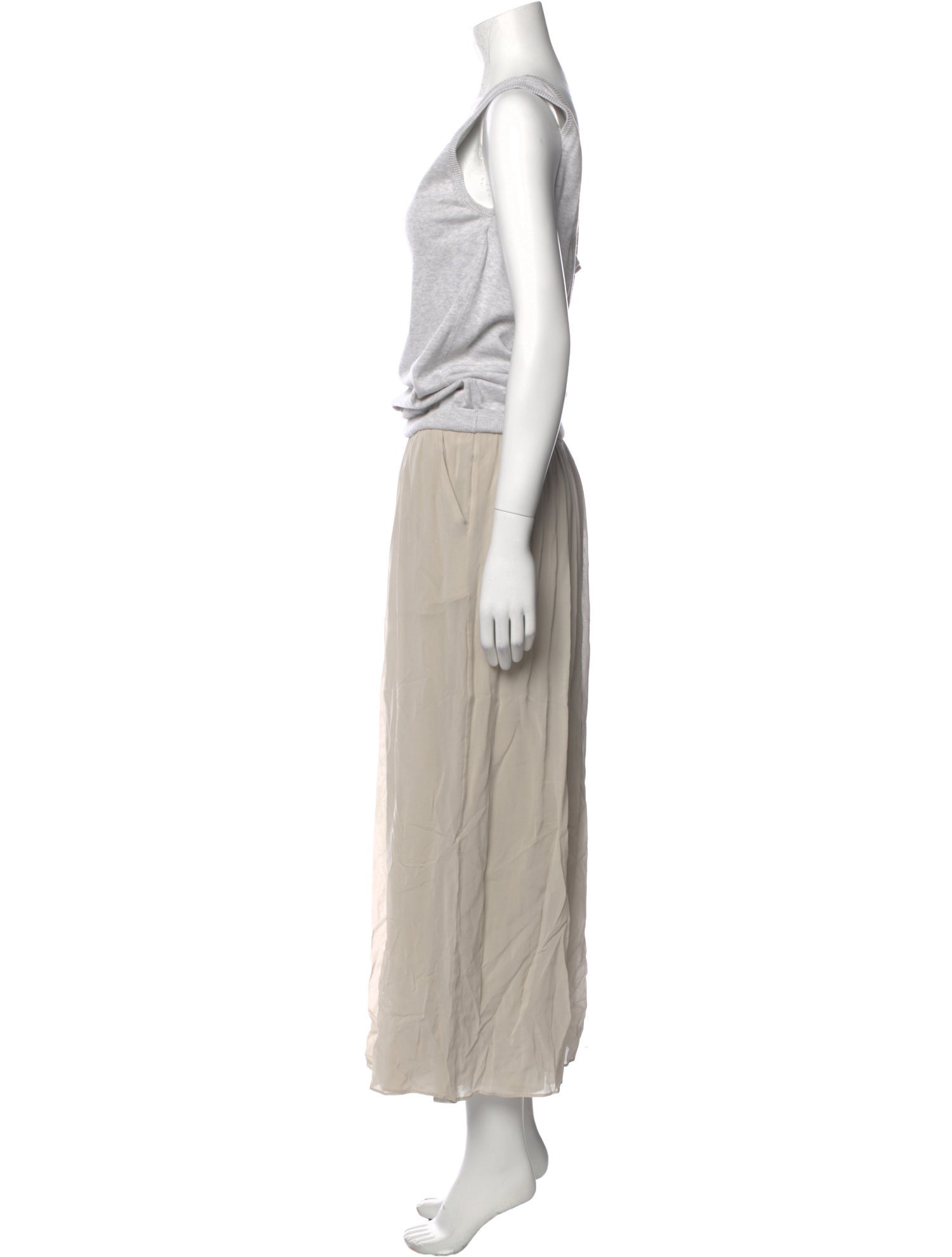 Brunello Cucinelli Scoop Neck Long Dress