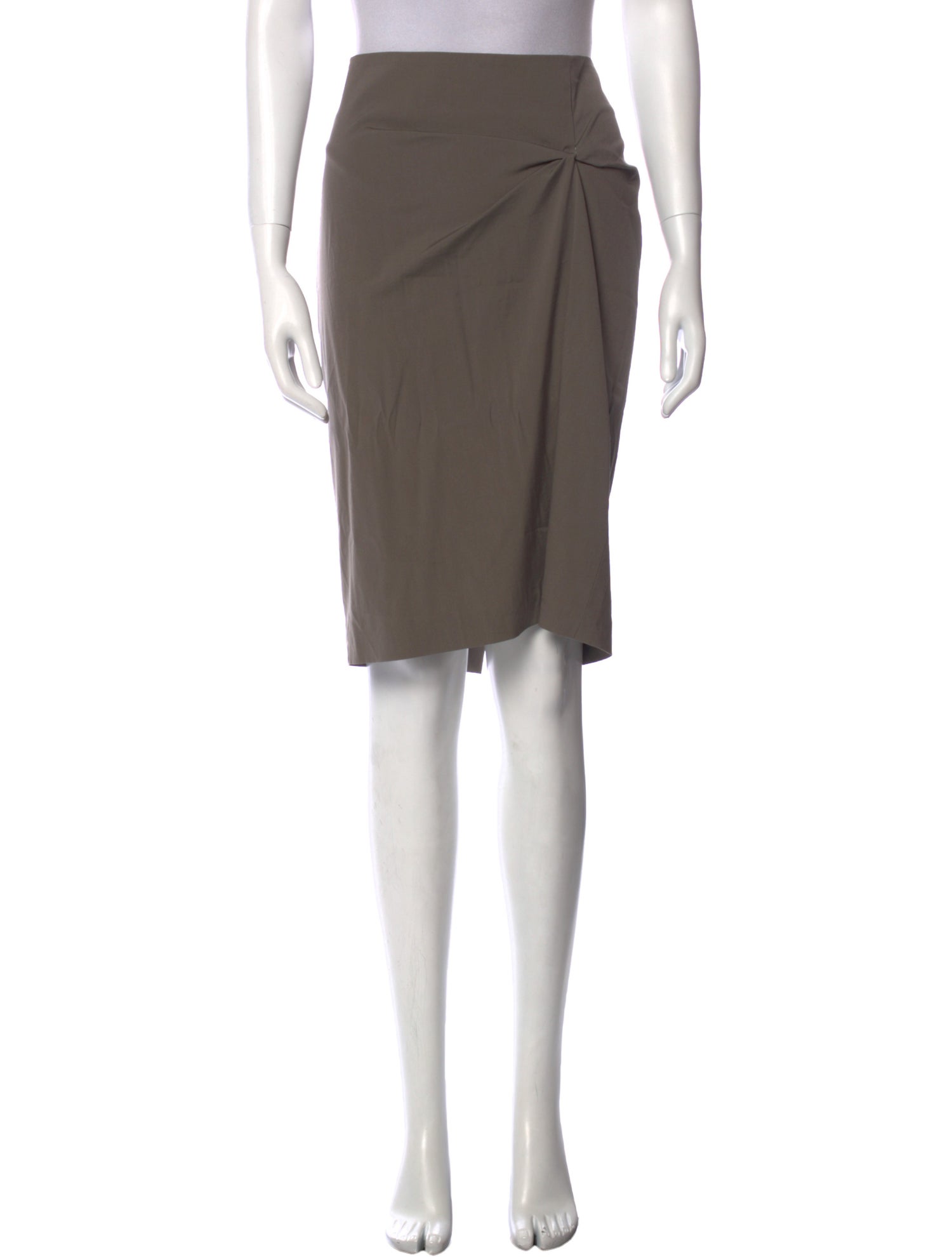 Brunello Cucinelli Leather Trim Embellishment Knee-Length Skirt