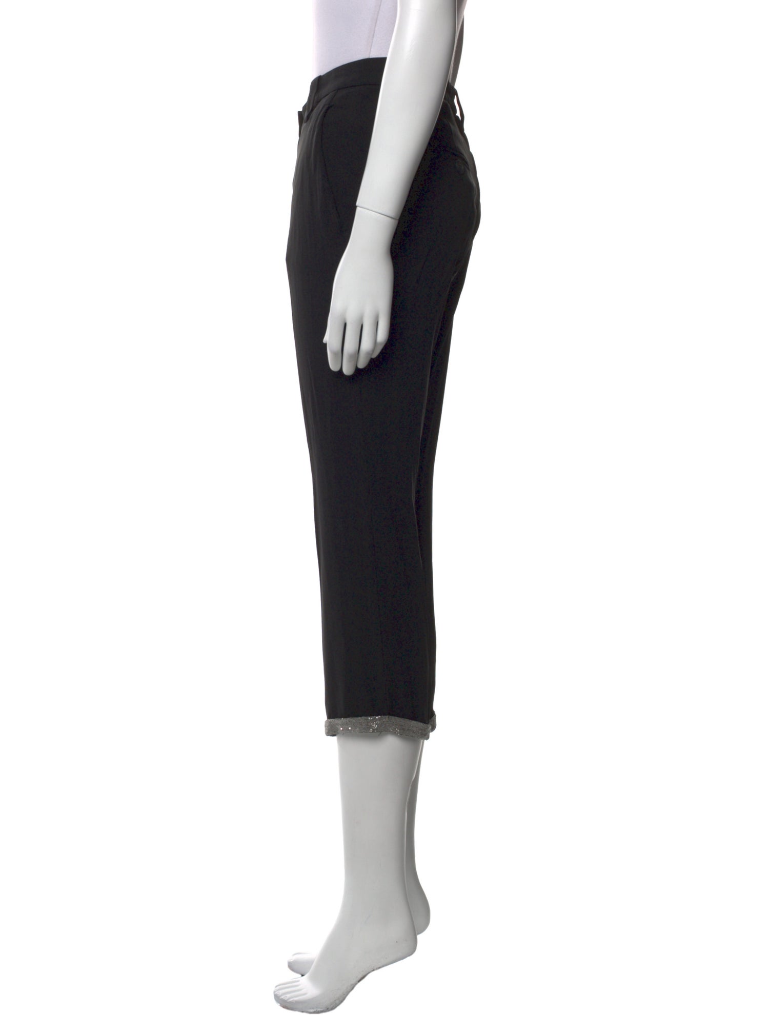 Brunello Cucinelli Silk Straight Leg Pants