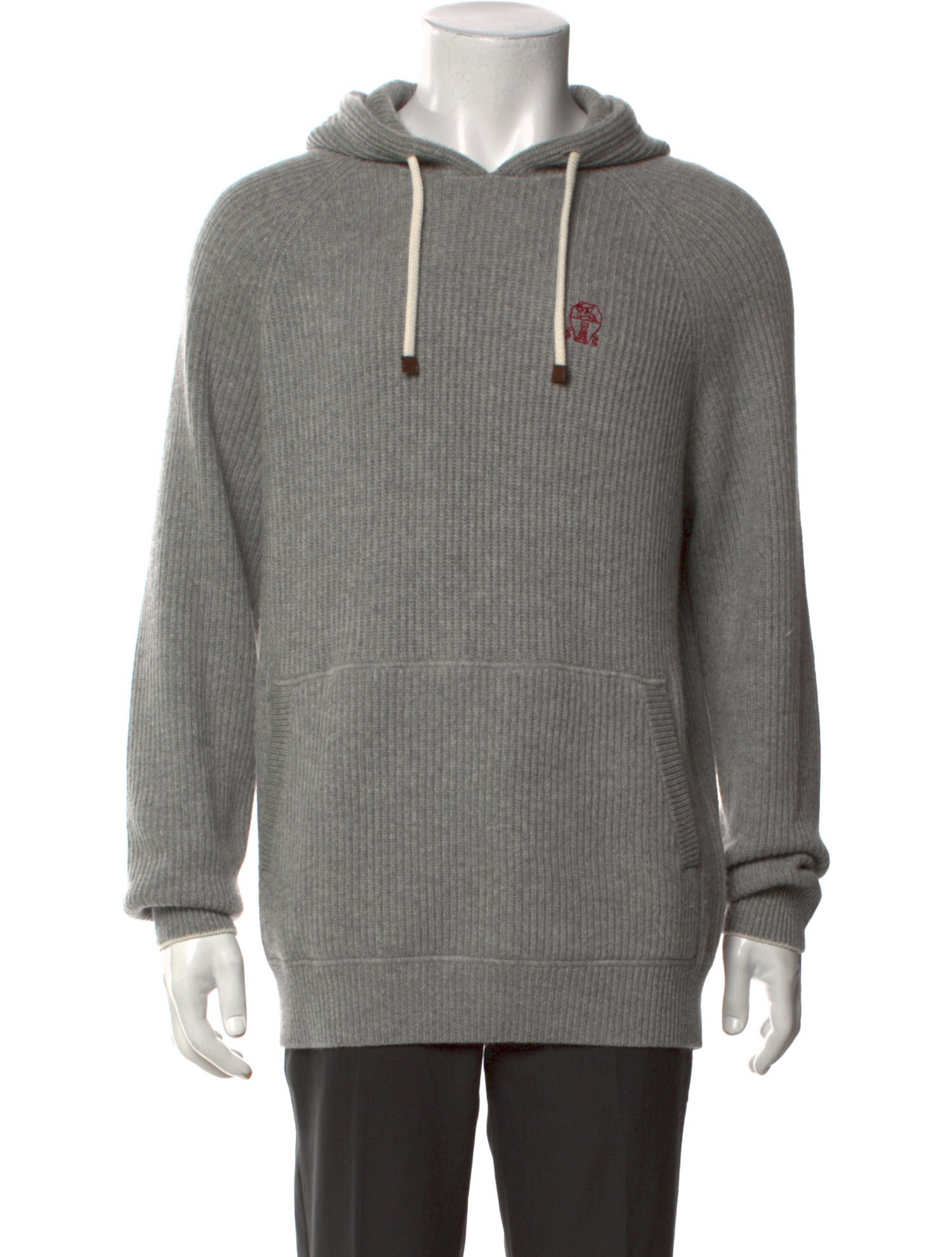 Brunello Cucinelli Cashmere V-Neck Hoodie