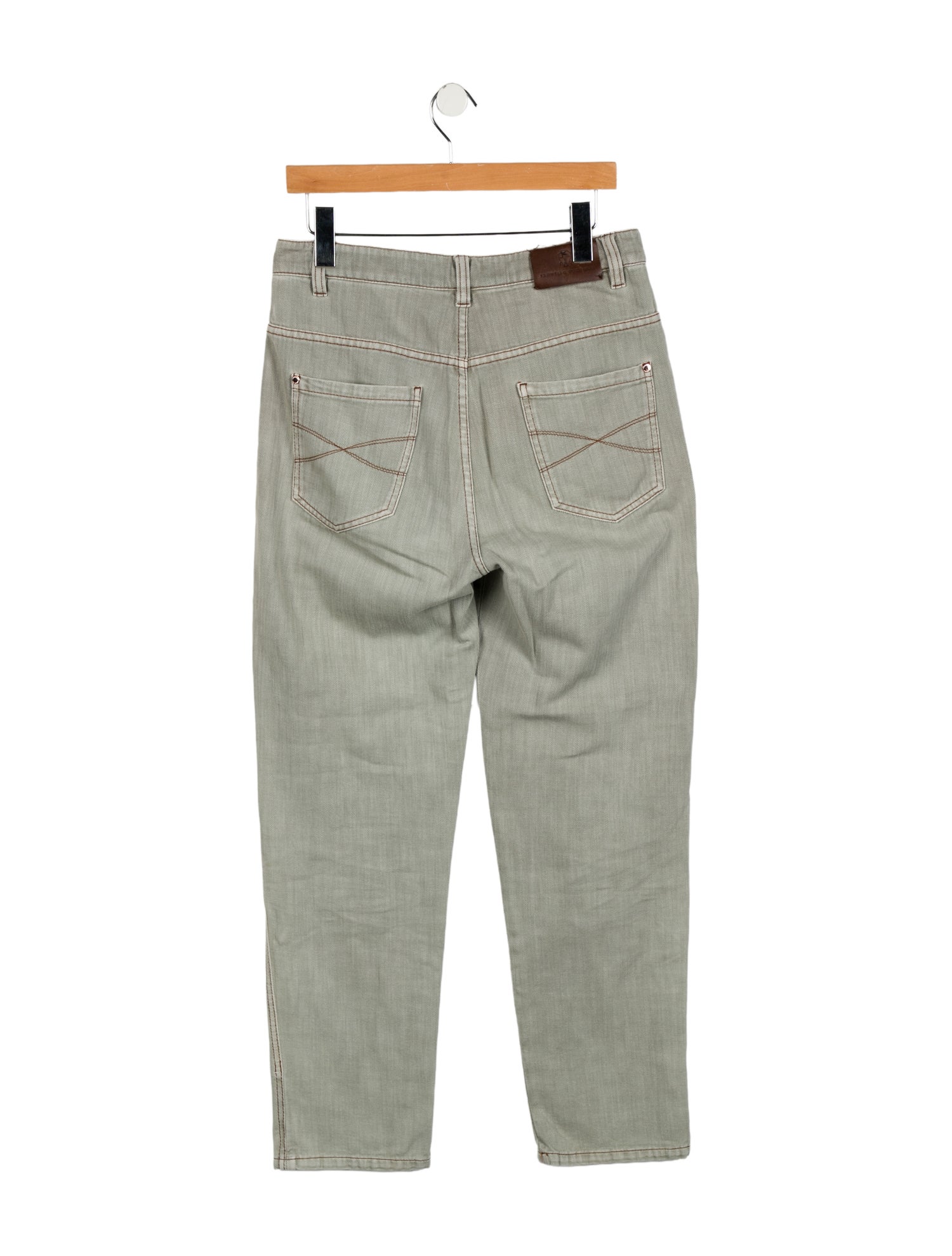 Brunello Cucinelli High-Rise Straight Leg Jeans