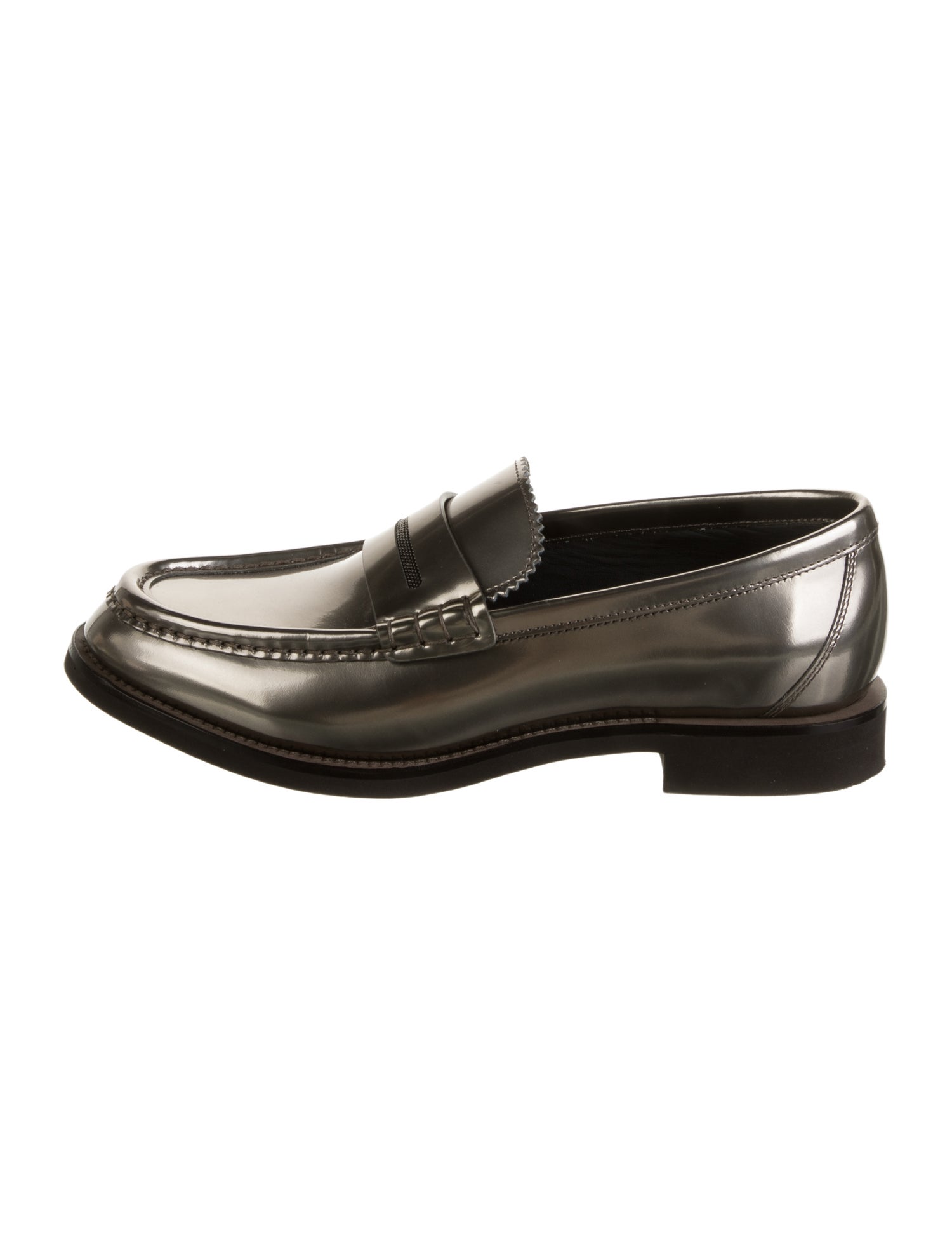 Brunello Cucinelli Monili Patent Leather Loafers
