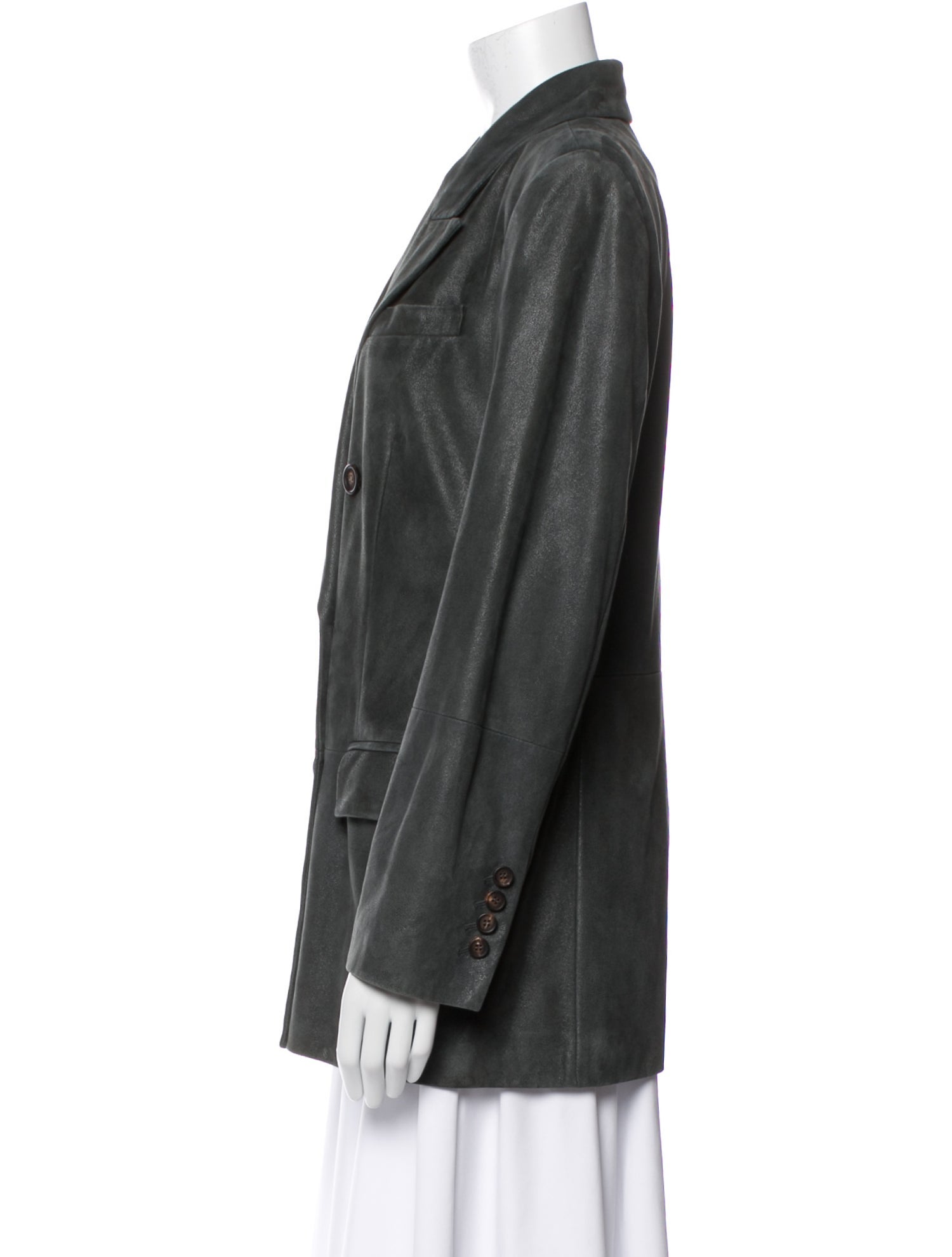 Brunello Cucinelli Leather Blazer