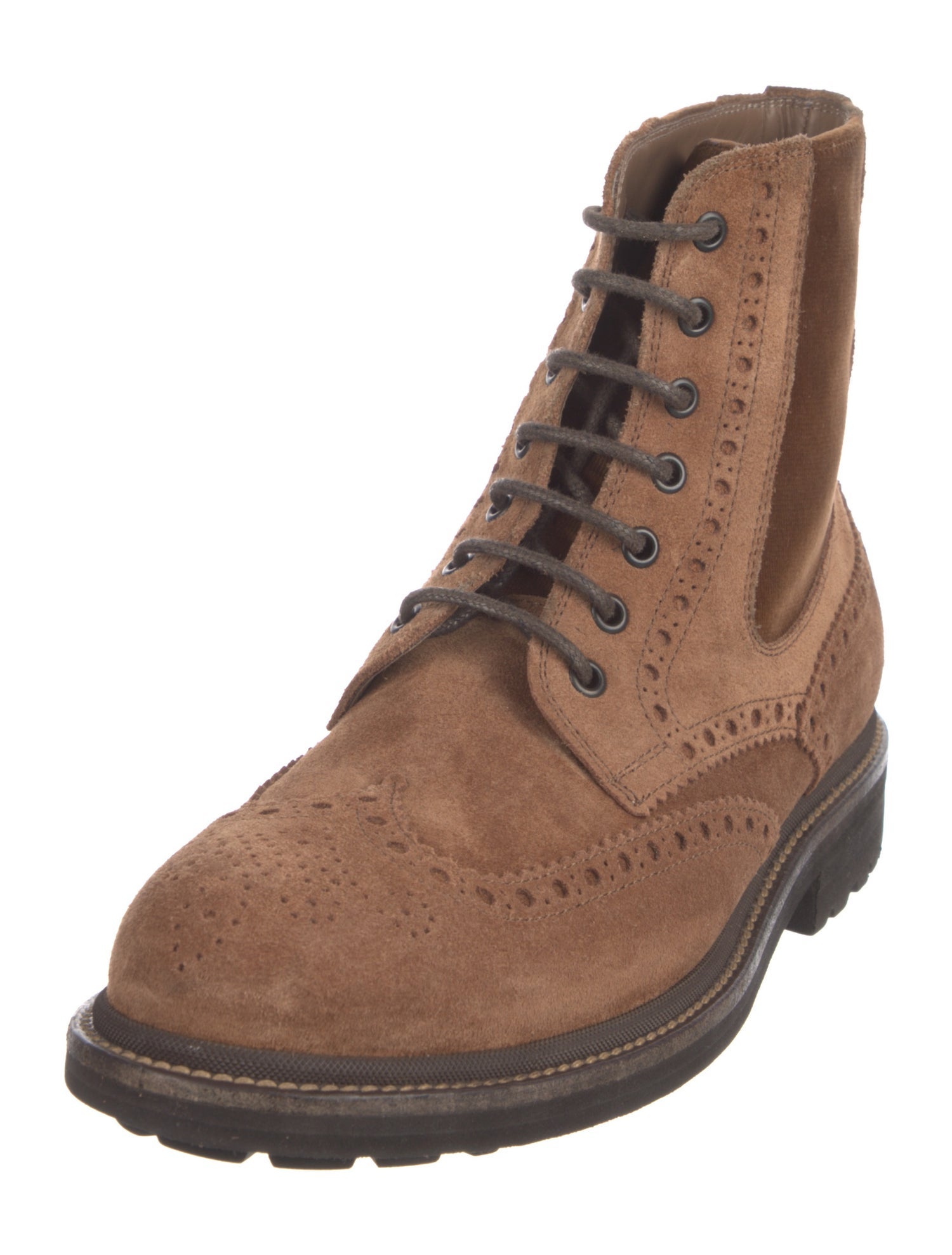 Brunello Cucinelli Suede Lace-Up Boots