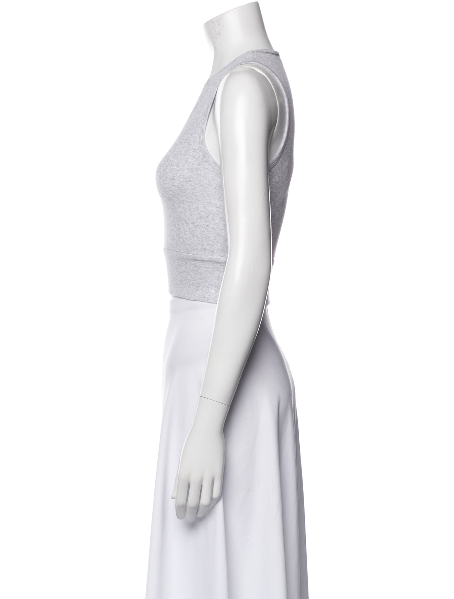 Brunello Cucinelli V-Neck Sleeveless Crop Top