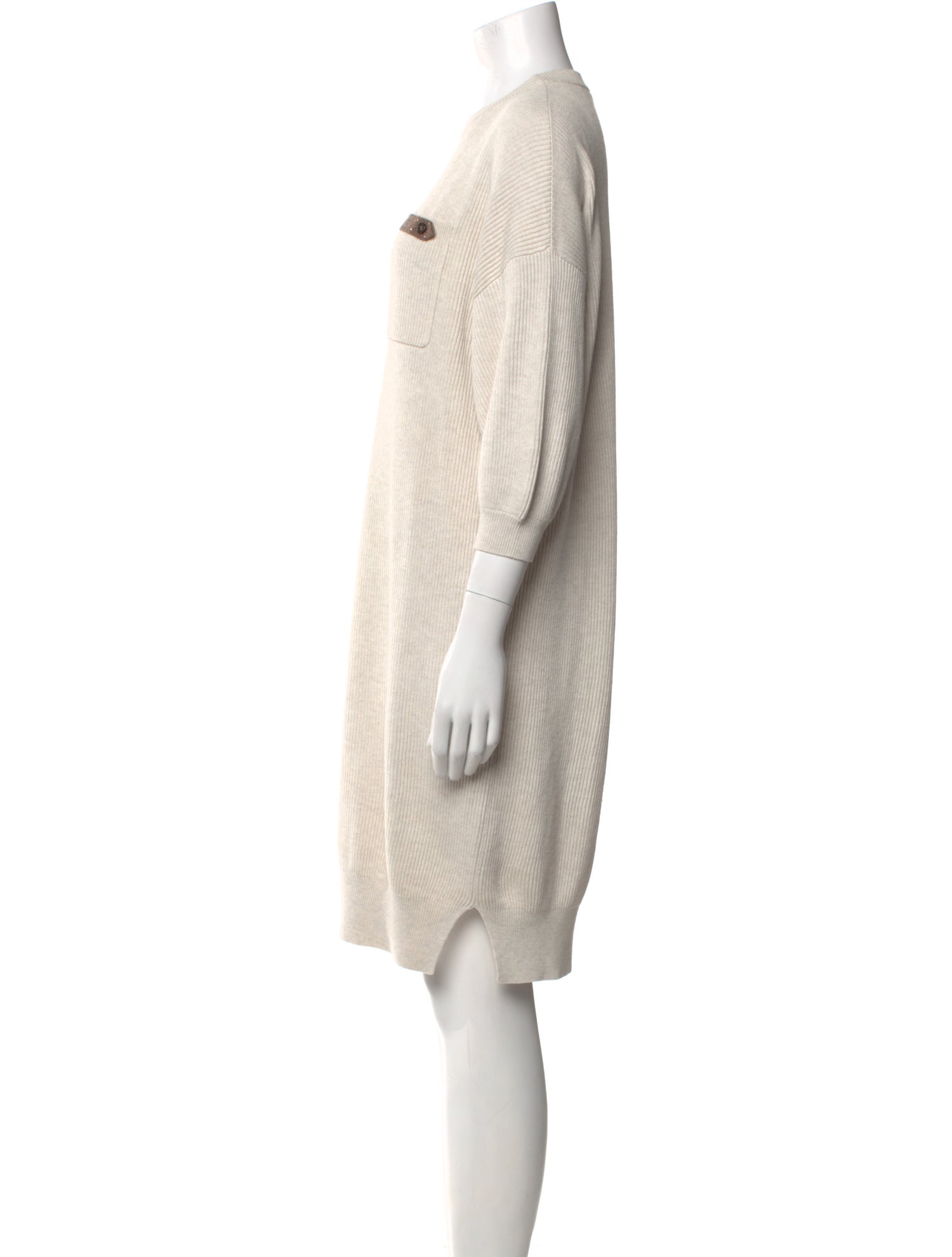 Brunello Cucinelli Crew Neck Knee-Length Dress