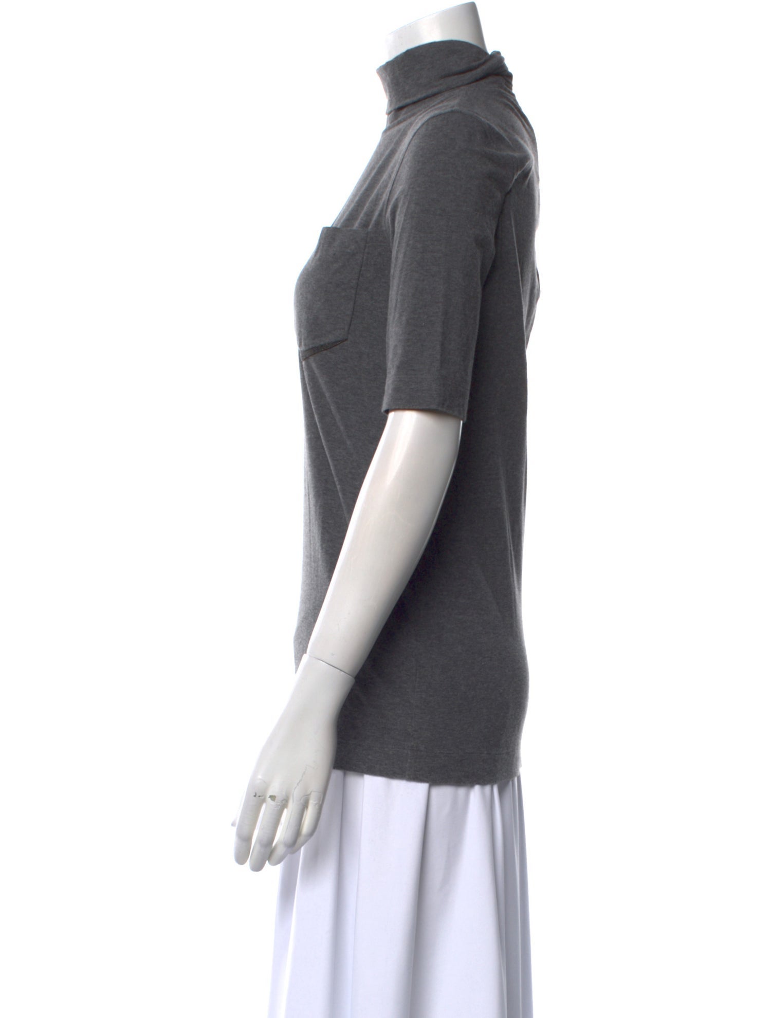 Brunello Cucinelli Turtleneck Short Sleeve Top