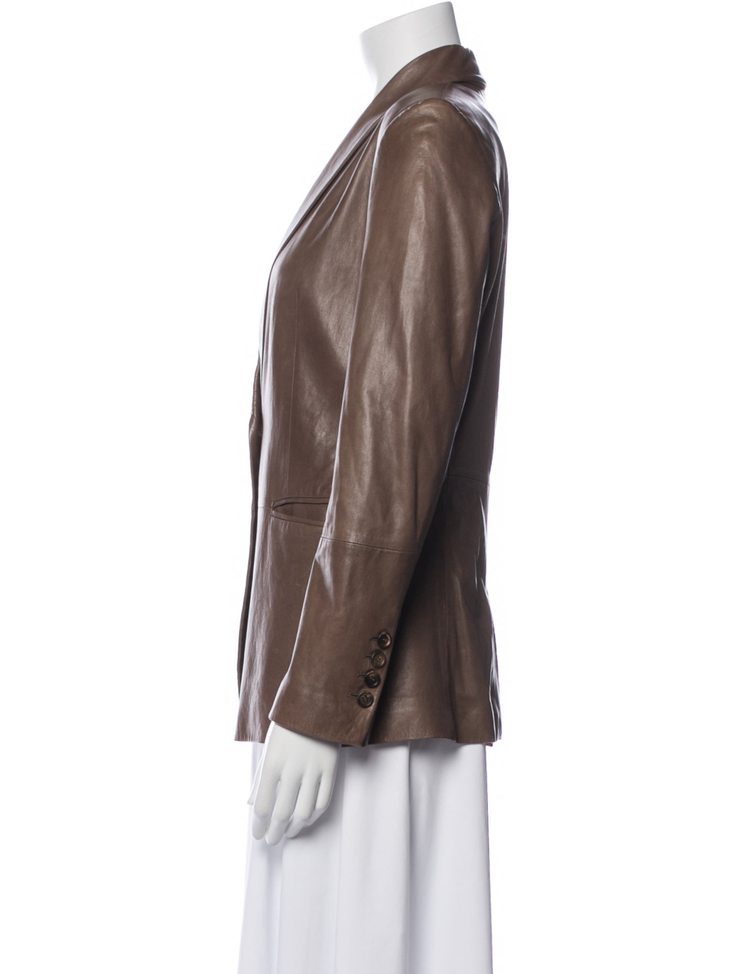 Brunello Cucinelli Leather Blazer