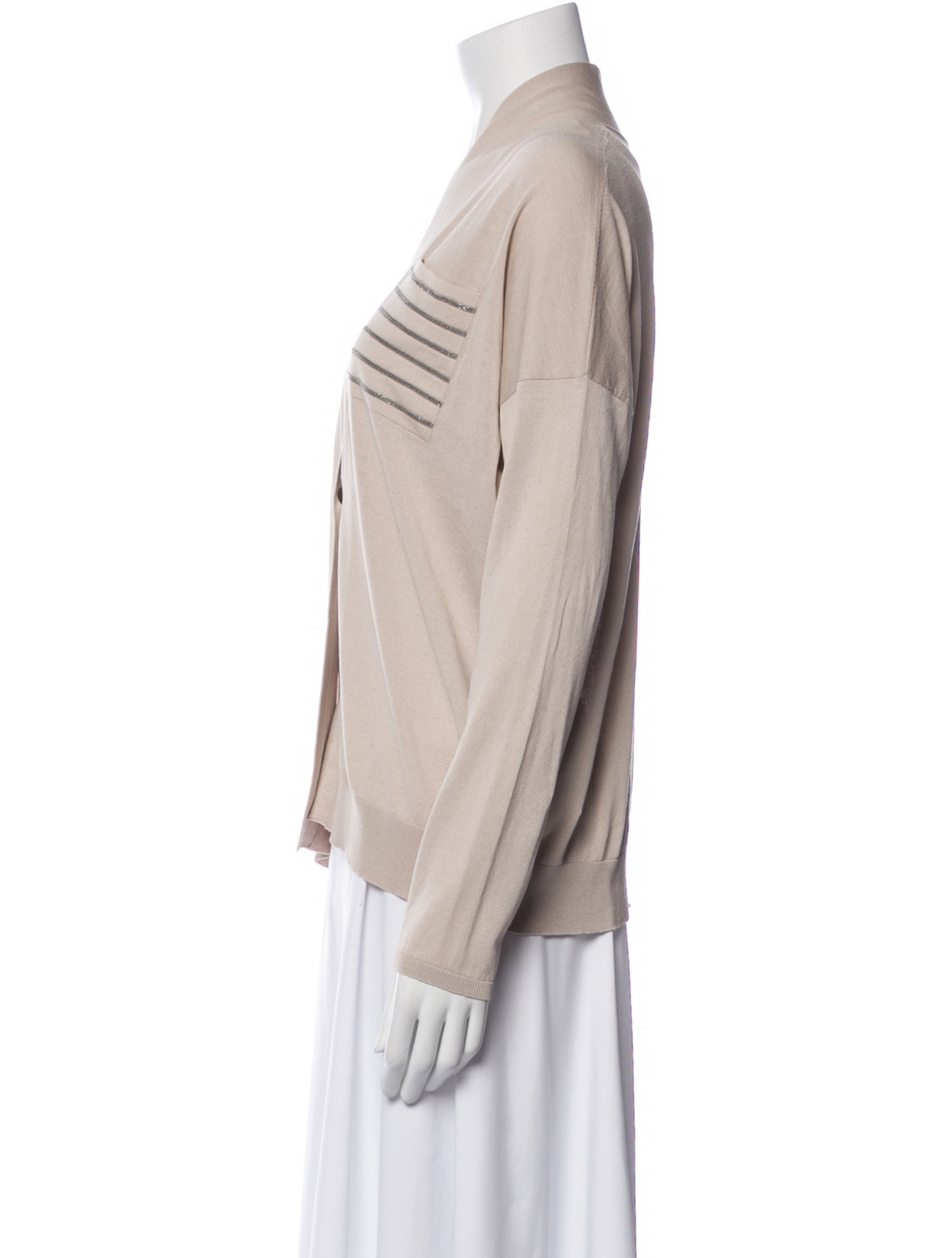 Brunello Cucinelli V-Neck Long Sleeve Blouse