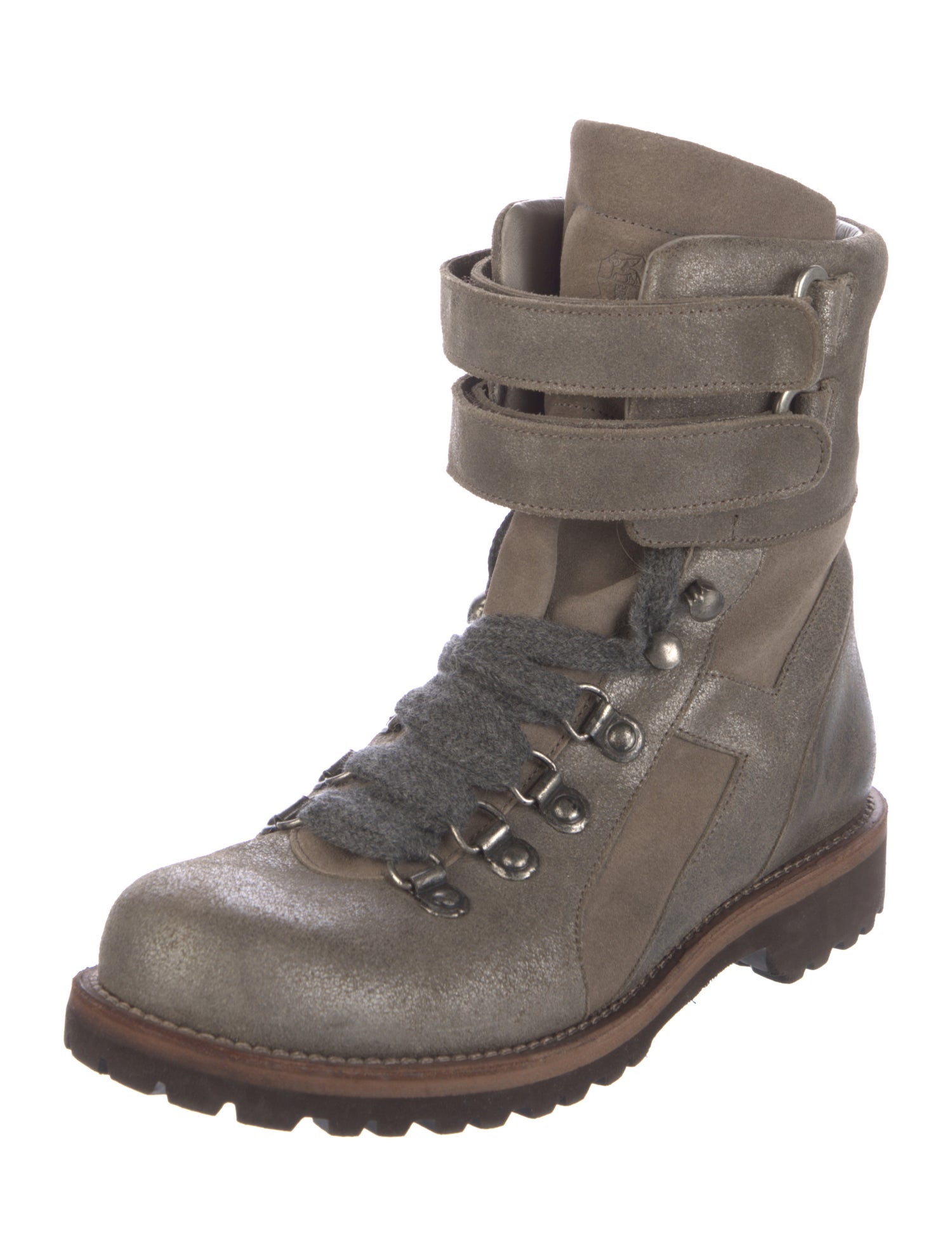 Brunello Cucinelli Suede Combat Boots