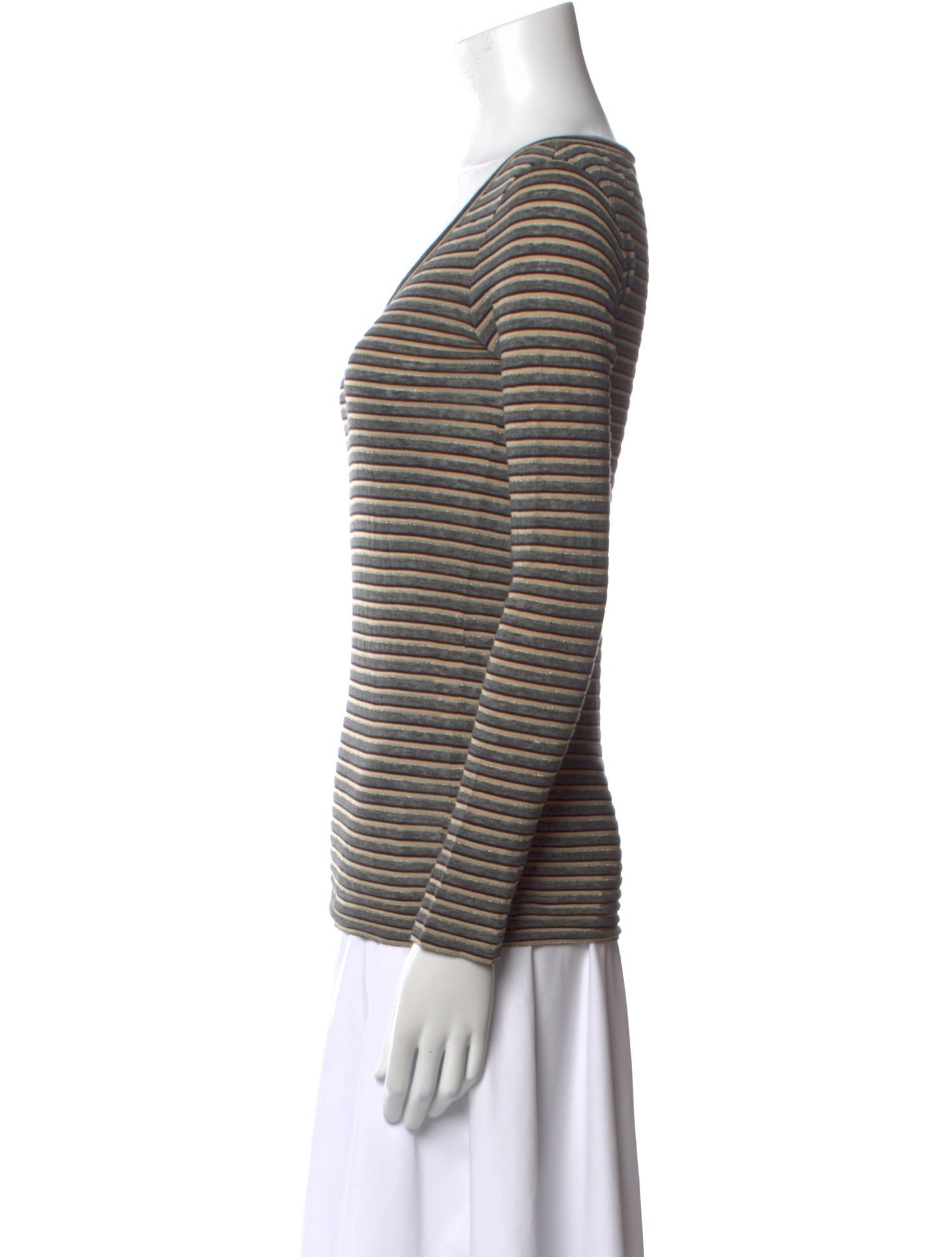 Brunello Cucinelli Linen Striped T-Shirt