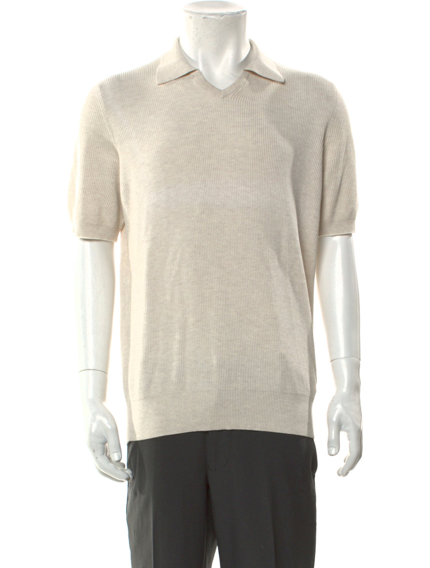 Brunello Cucinelli Collar Short Sleeve Polo Sweater