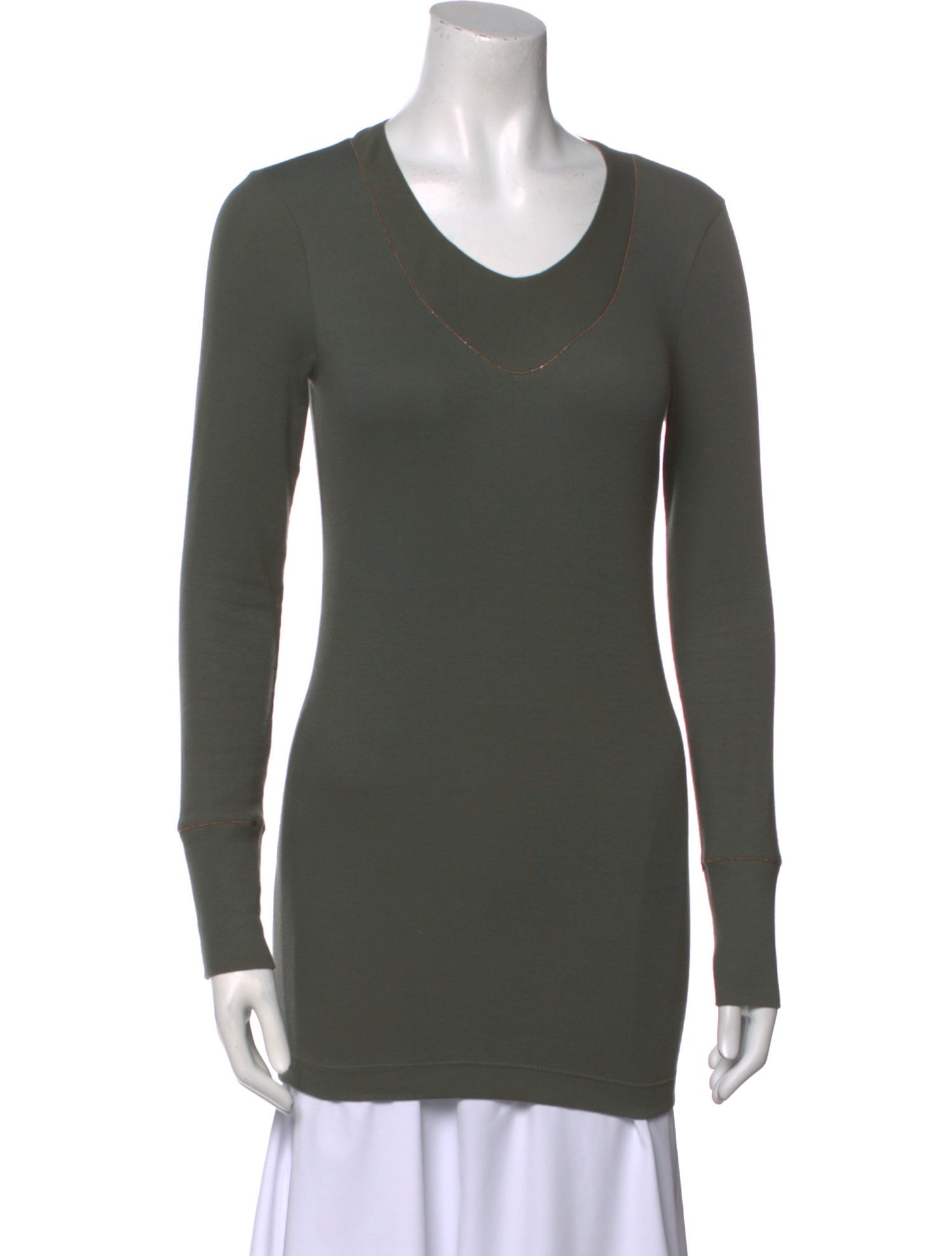 Brunello Cucinelli Silk Scoop Neck Top