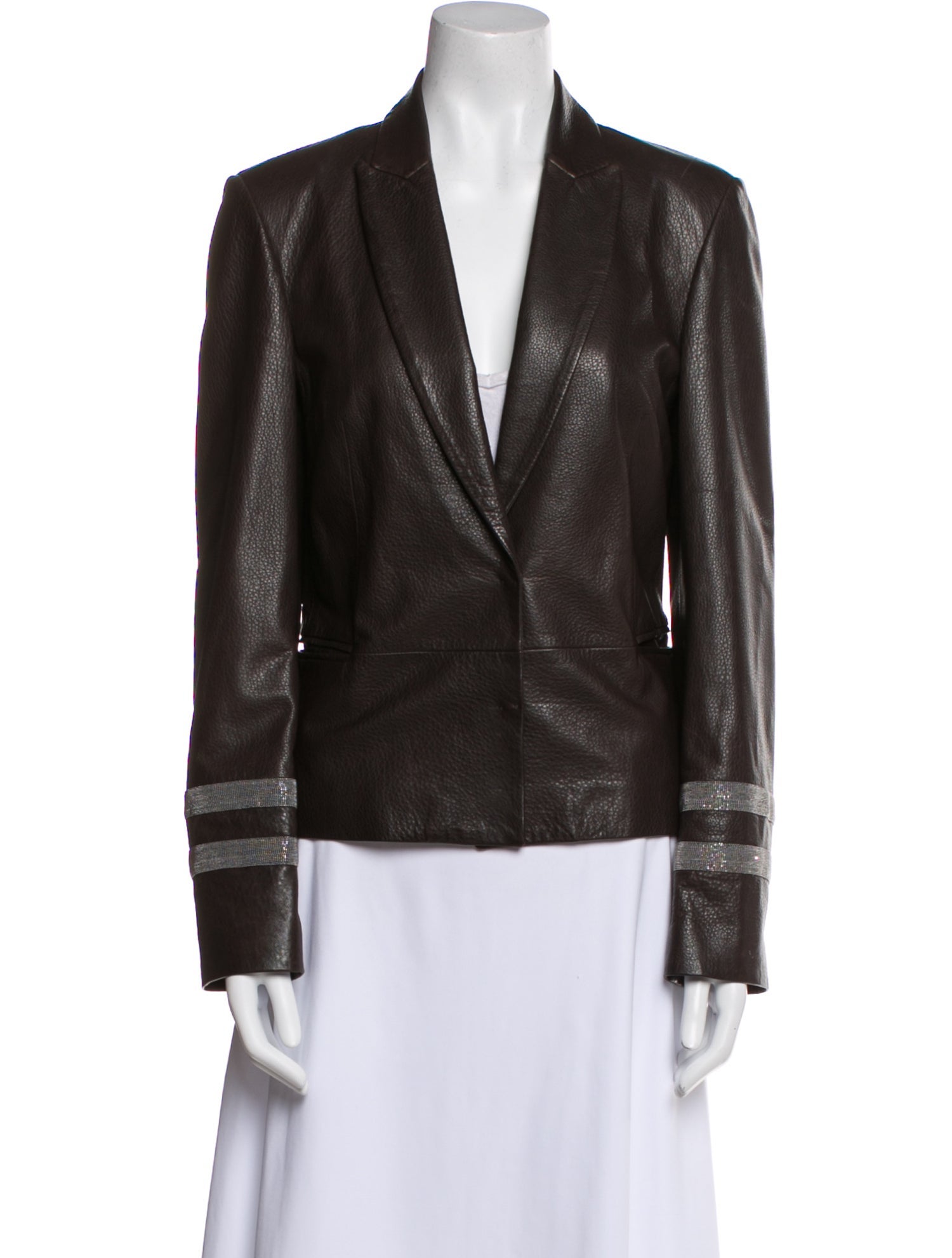 Brunello Cucinelli Leather Blazer