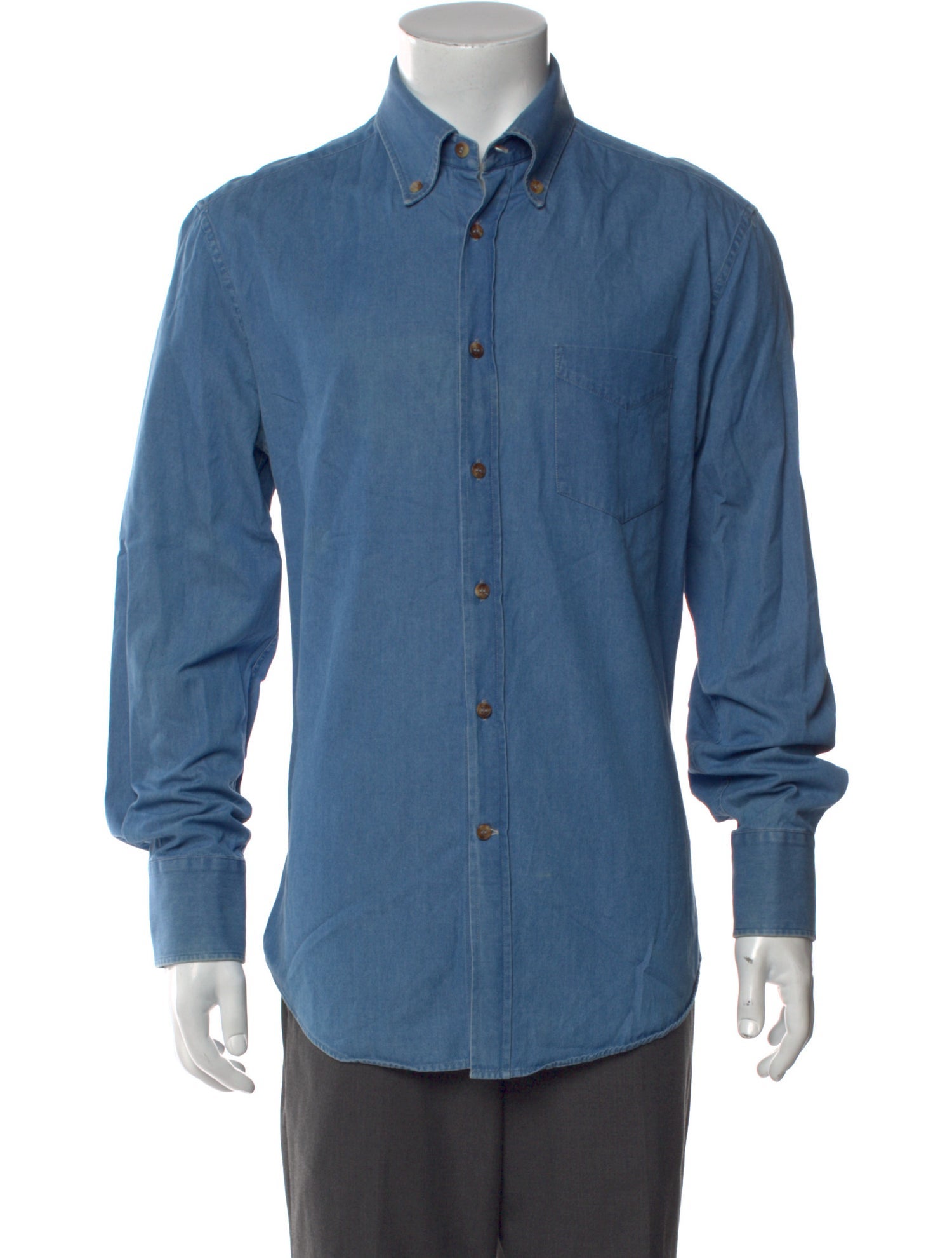 Brunello Cucinelli Long Sleeve Denim Shirt