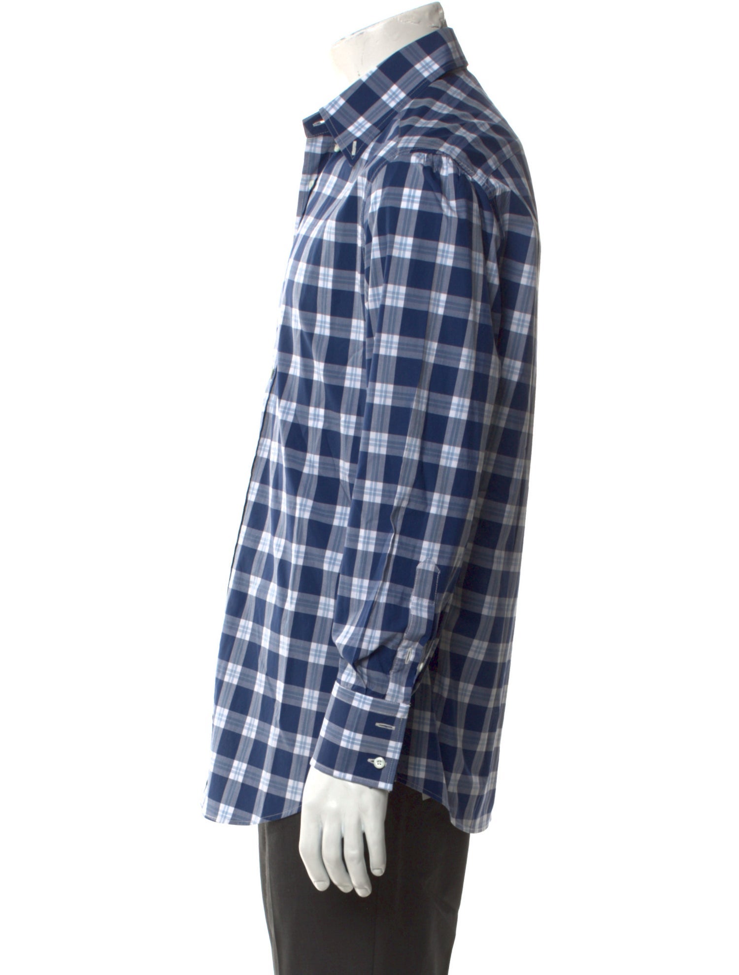 Brunello Cucinelli Plaid Print Long Sleeve Shirt