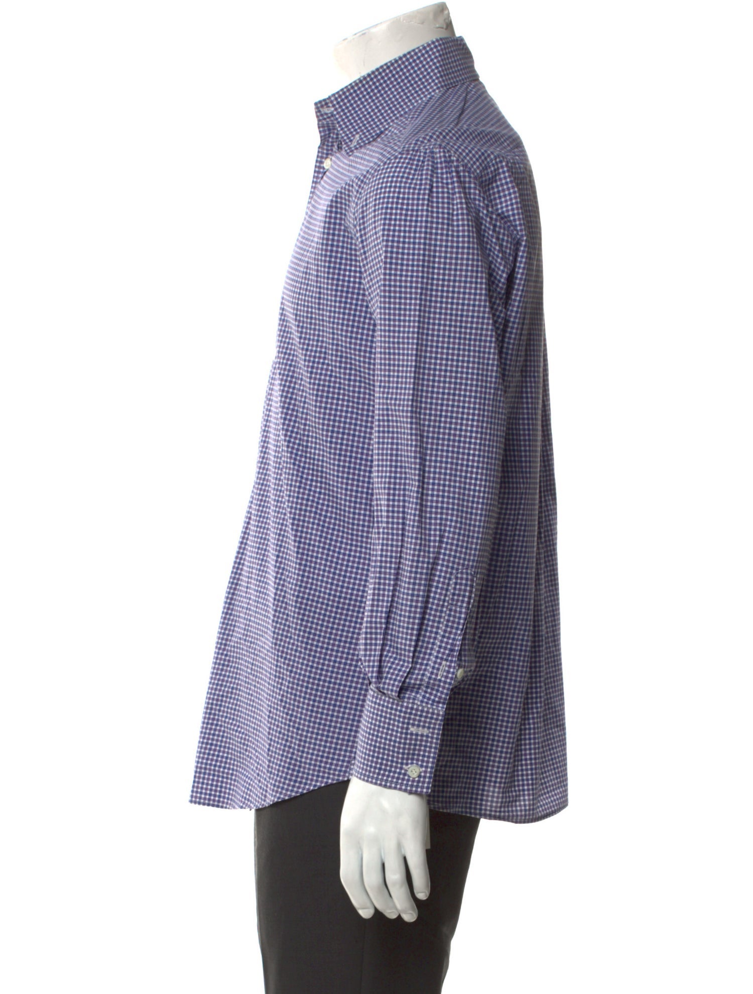 Brunello Cucinelli Plaid Print Long Sleeve Shirt
