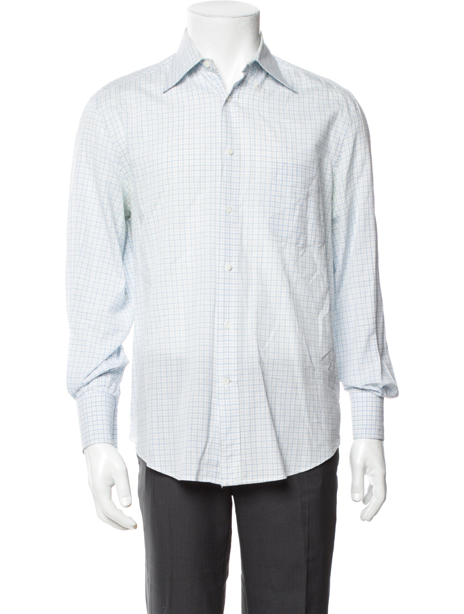 Brunello Cucinelli Plaid Print Long Sleeve Shirt