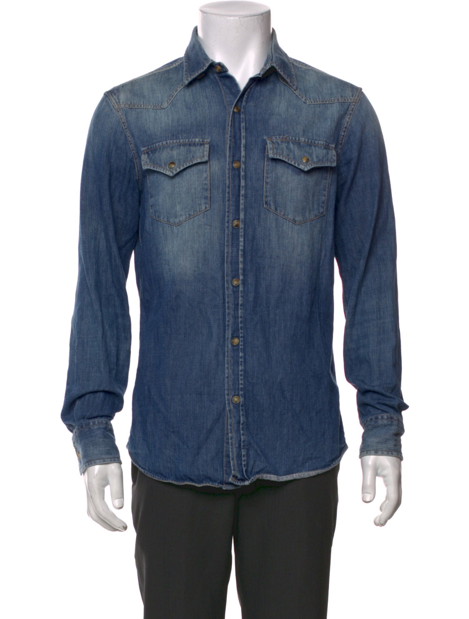 Brunello Cucinelli Long Sleeve Denim Shirt